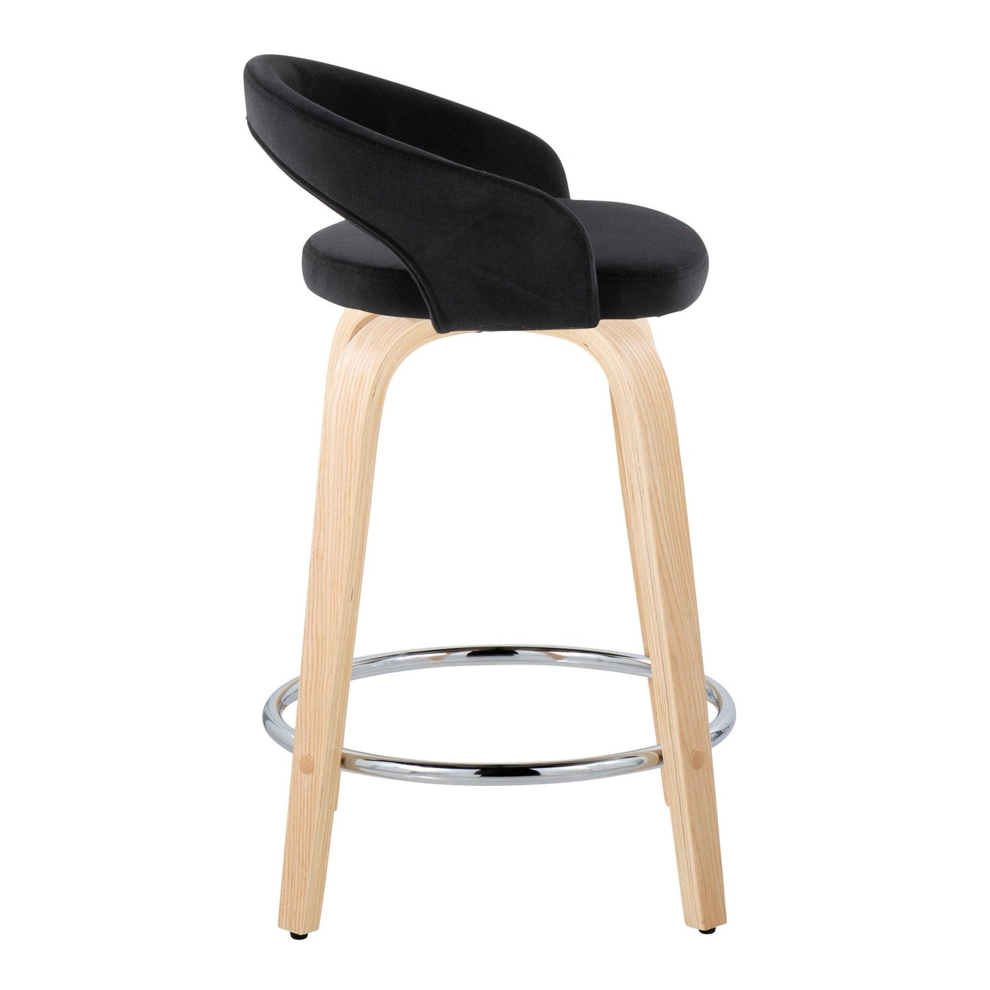 Majestic Office Furniture Upholstered 24" Fixed-Height Counter Stool - Set of 2