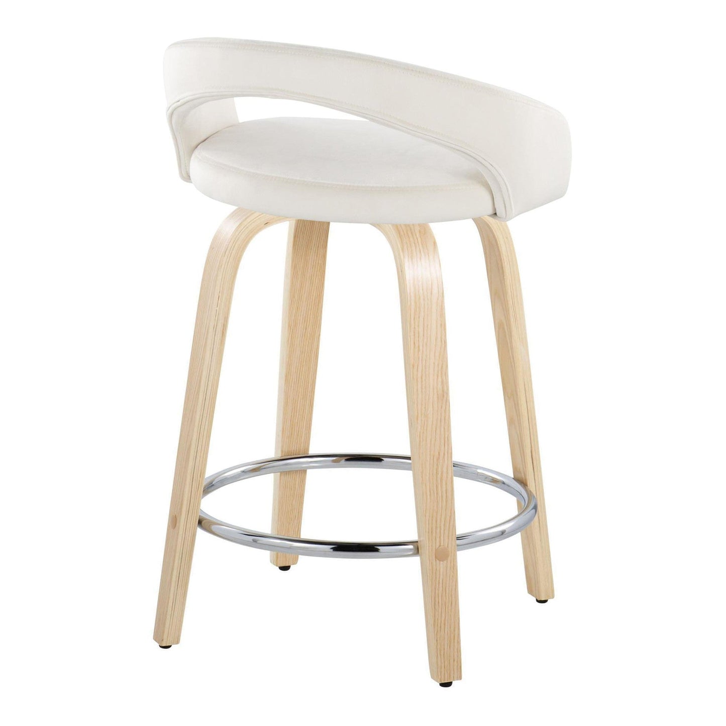 Majestic Office Furniture Upholstered 24" Fixed-Height Counter Stool - Set of 2