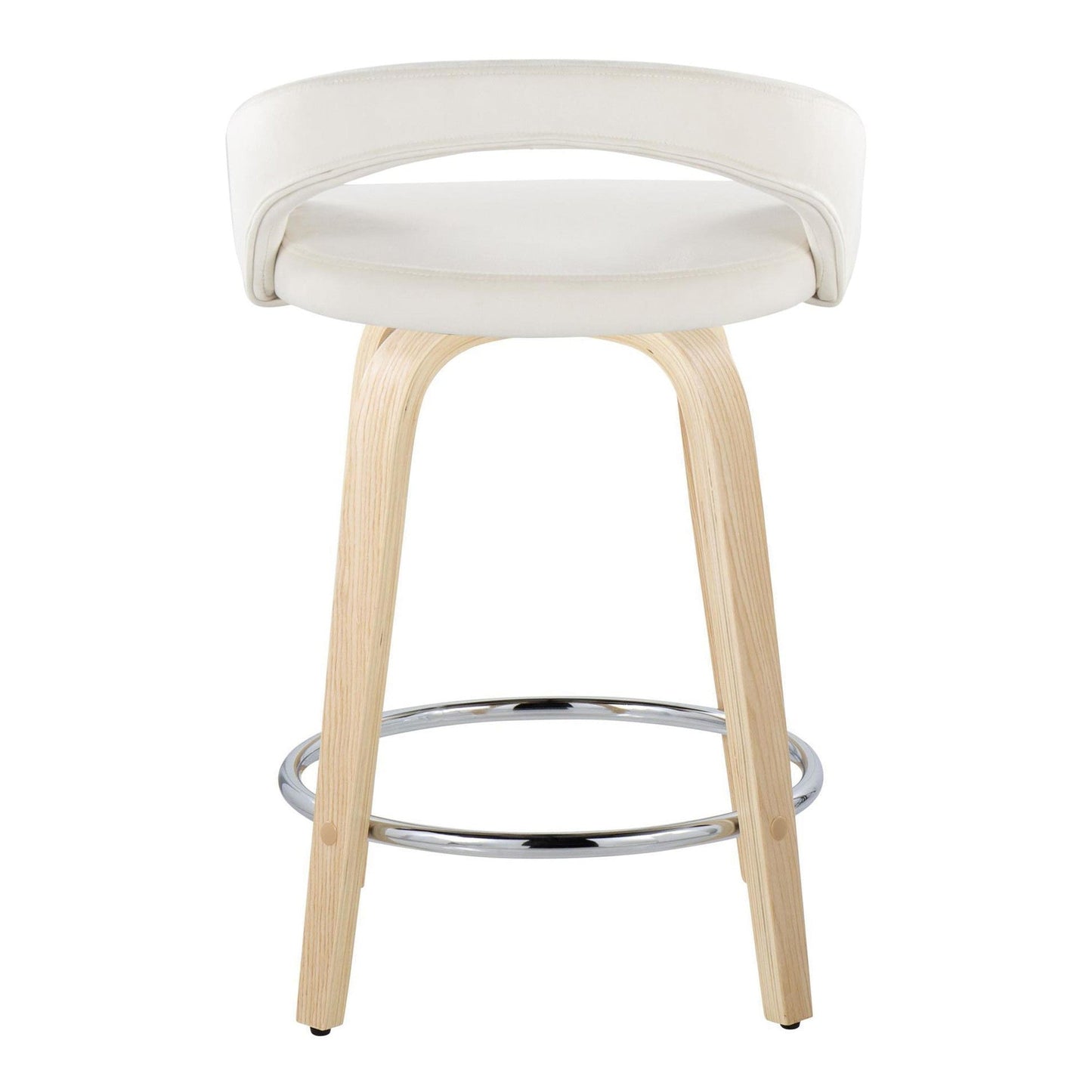 Majestic Office Furniture Upholstered 24" Fixed-Height Counter Stool - Set of 2