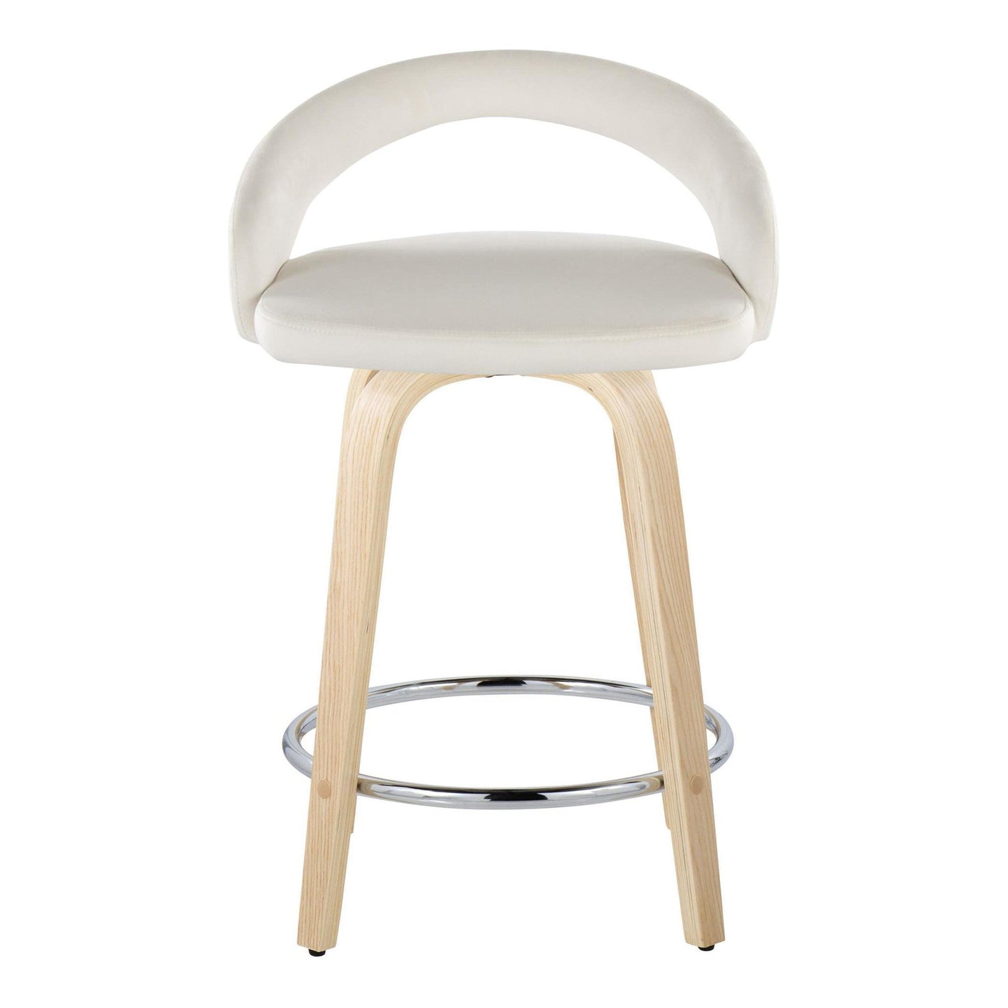 Majestic Office Furniture Upholstered 24" Fixed-Height Counter Stool - Set of 2