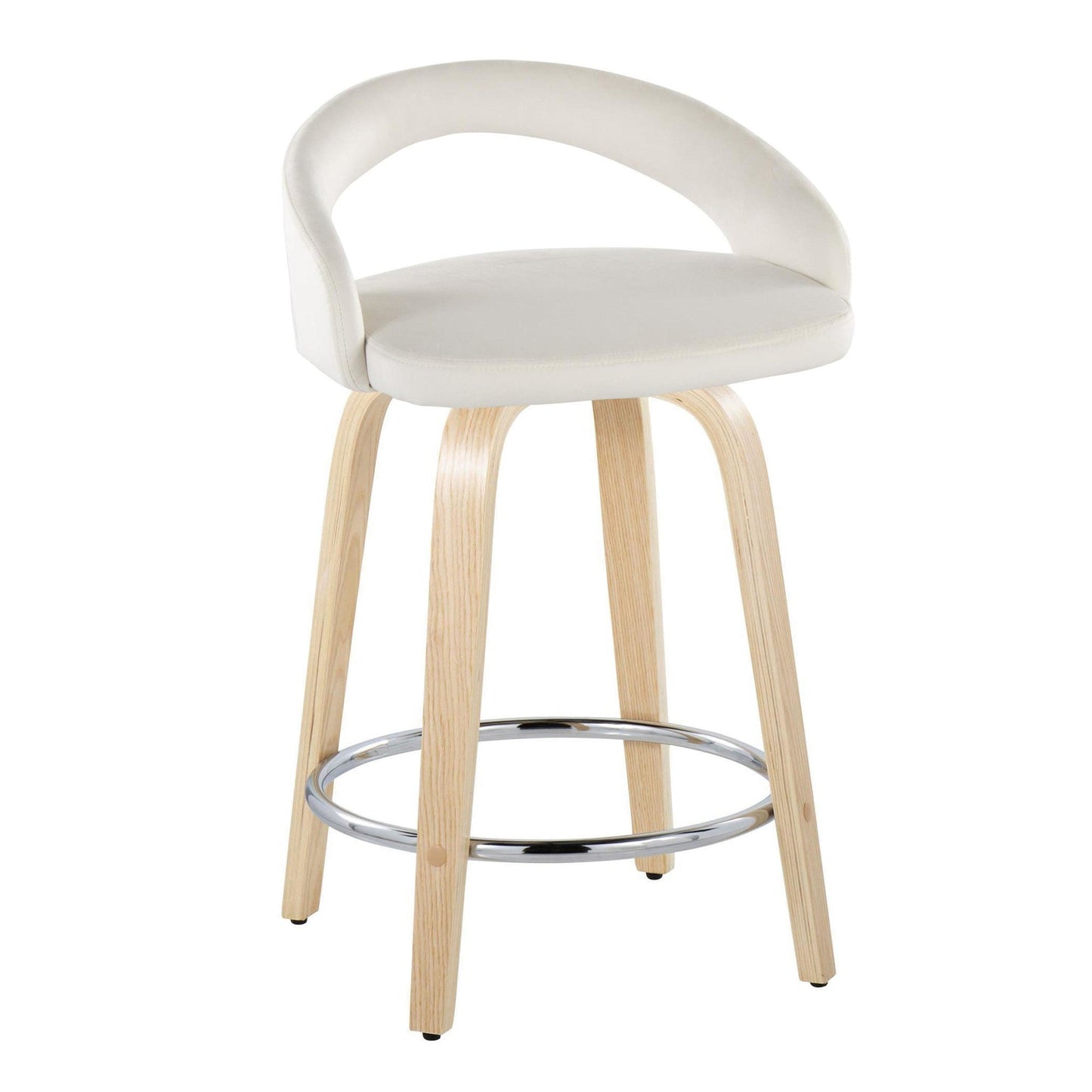 Majestic Office Furniture Upholstered 24" Fixed-Height Counter Stool - Set of 2