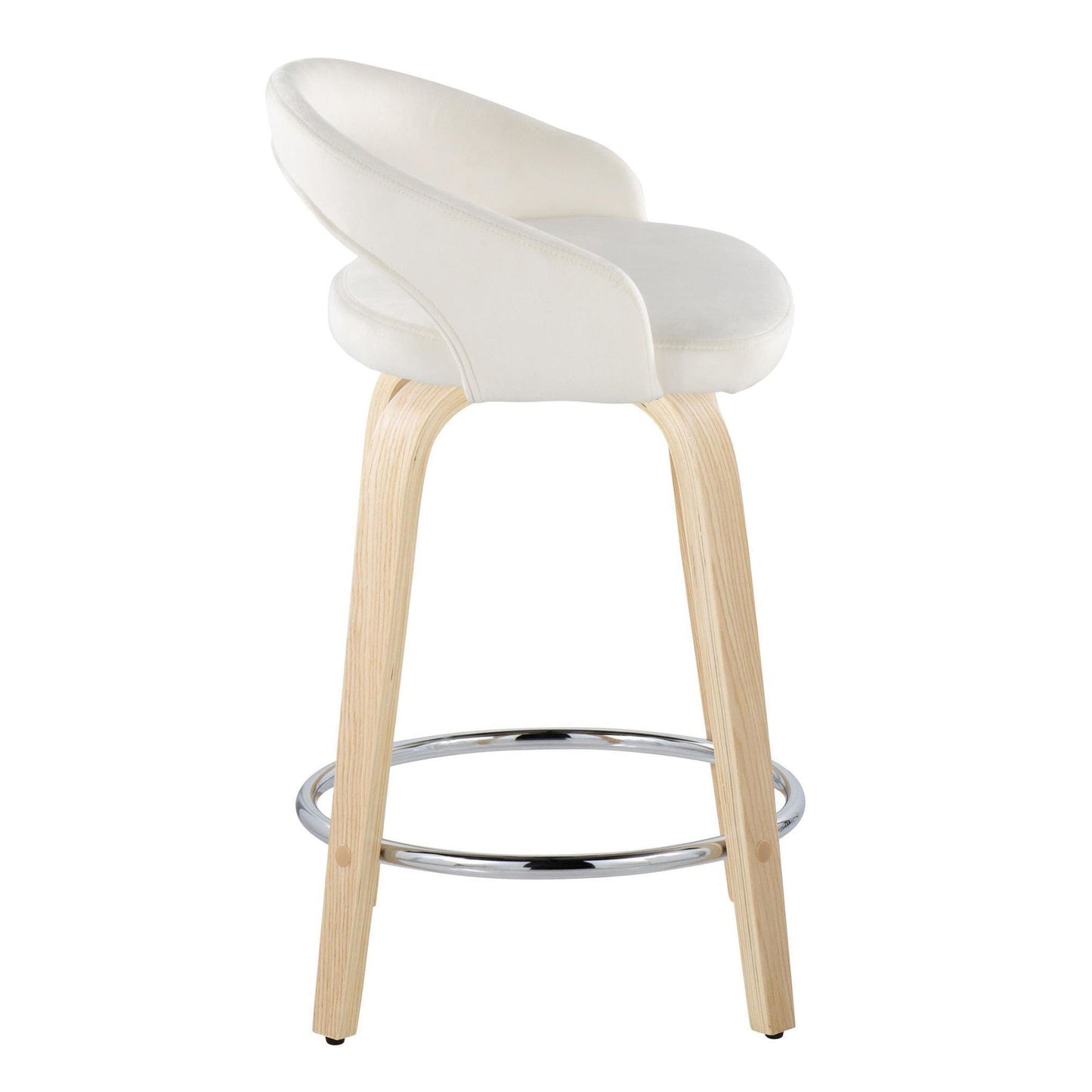 Majestic Office Furniture Upholstered 24" Fixed-Height Counter Stool - Set of 2