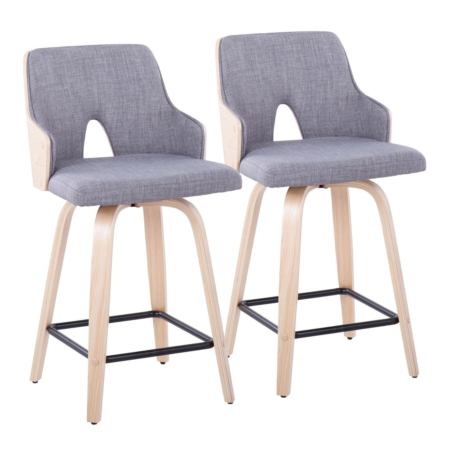 Majestic Office Furniture 24" Fixed-Height Counter Stool - Set of 2