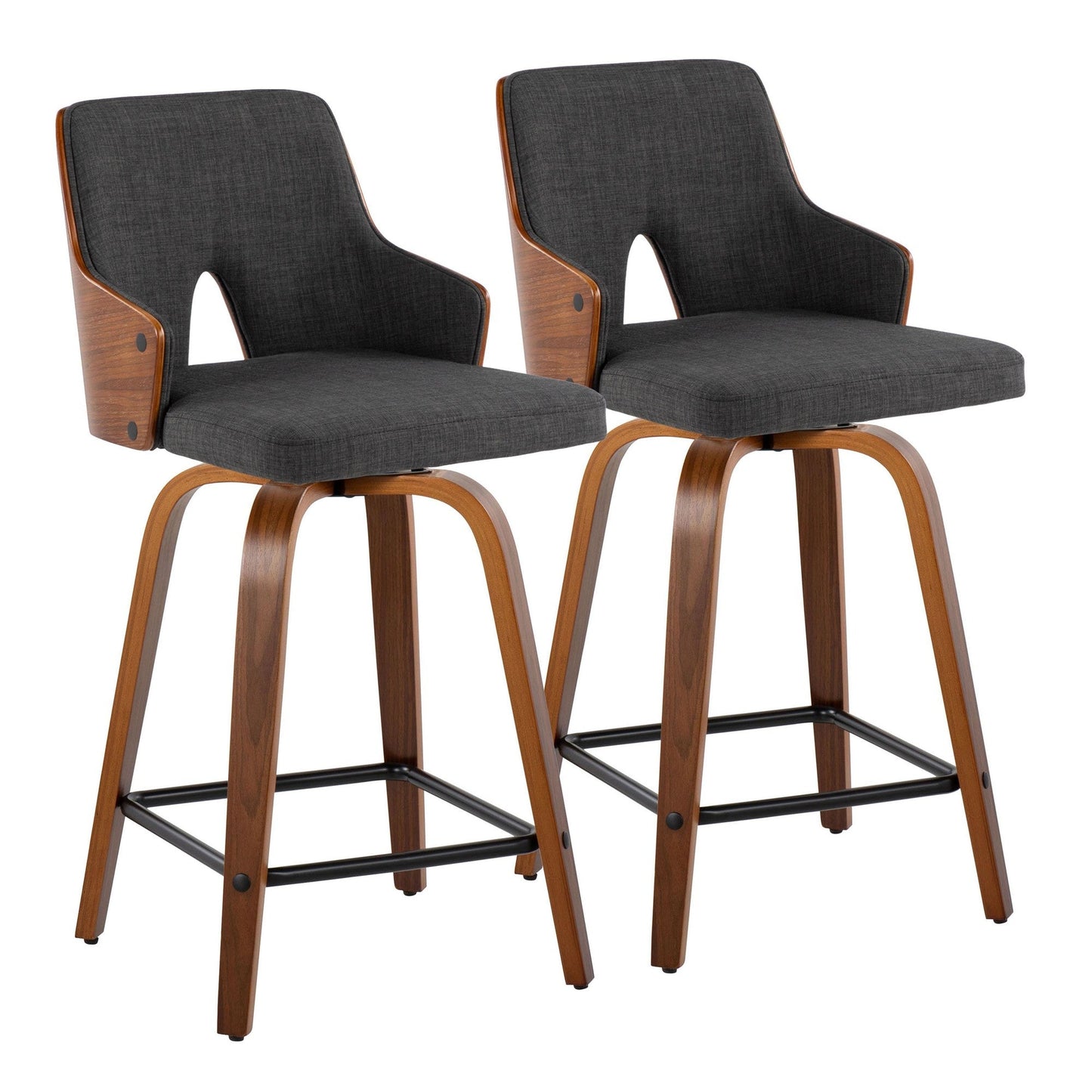Majestic Office Furniture 24" Fixed-Height Counter Stool - Set of 2