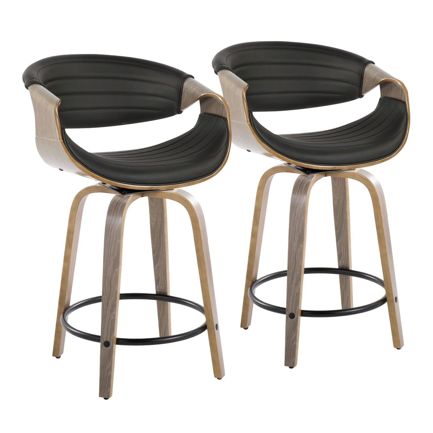 Majestic Office Furniture 24" Fixed-Height Counter Stool - Set of 2