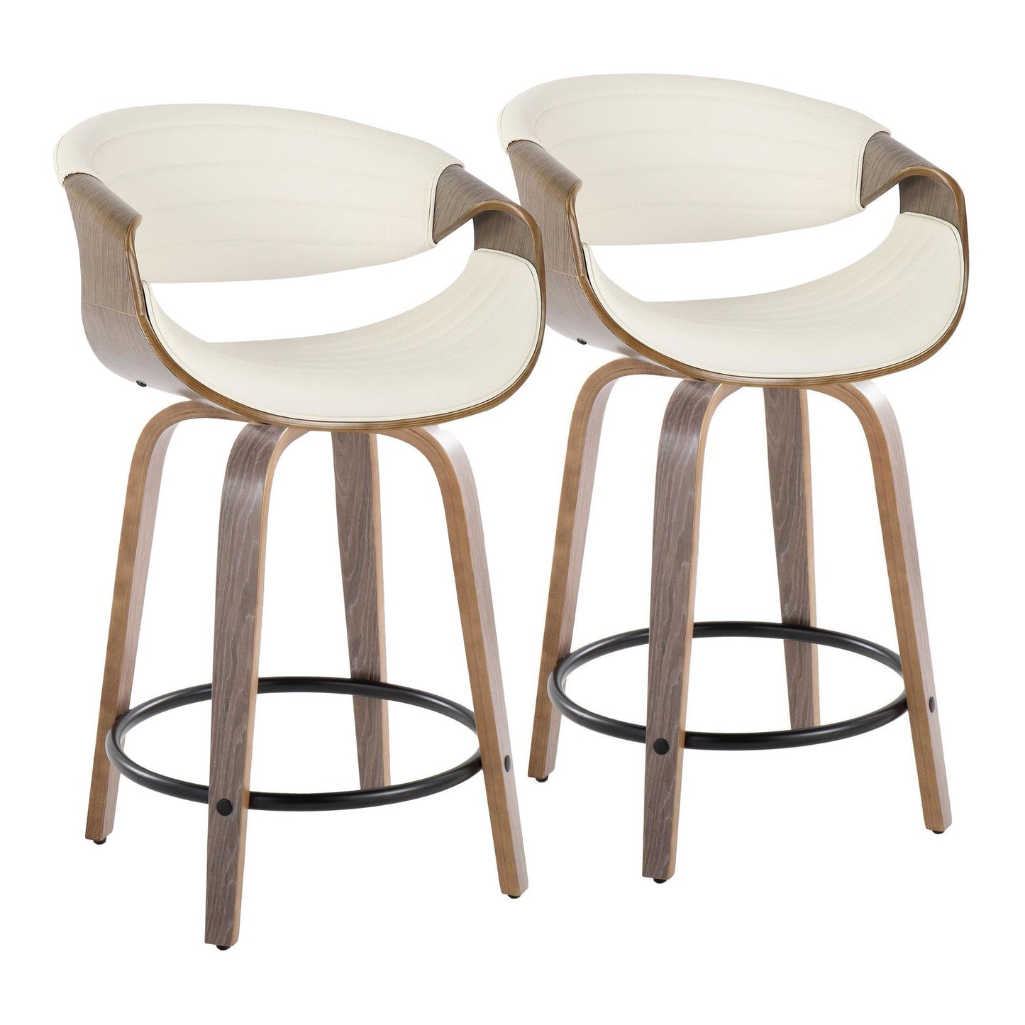 Majestic Office Furniture 24" Fixed-Height Counter Stool - Set of 2