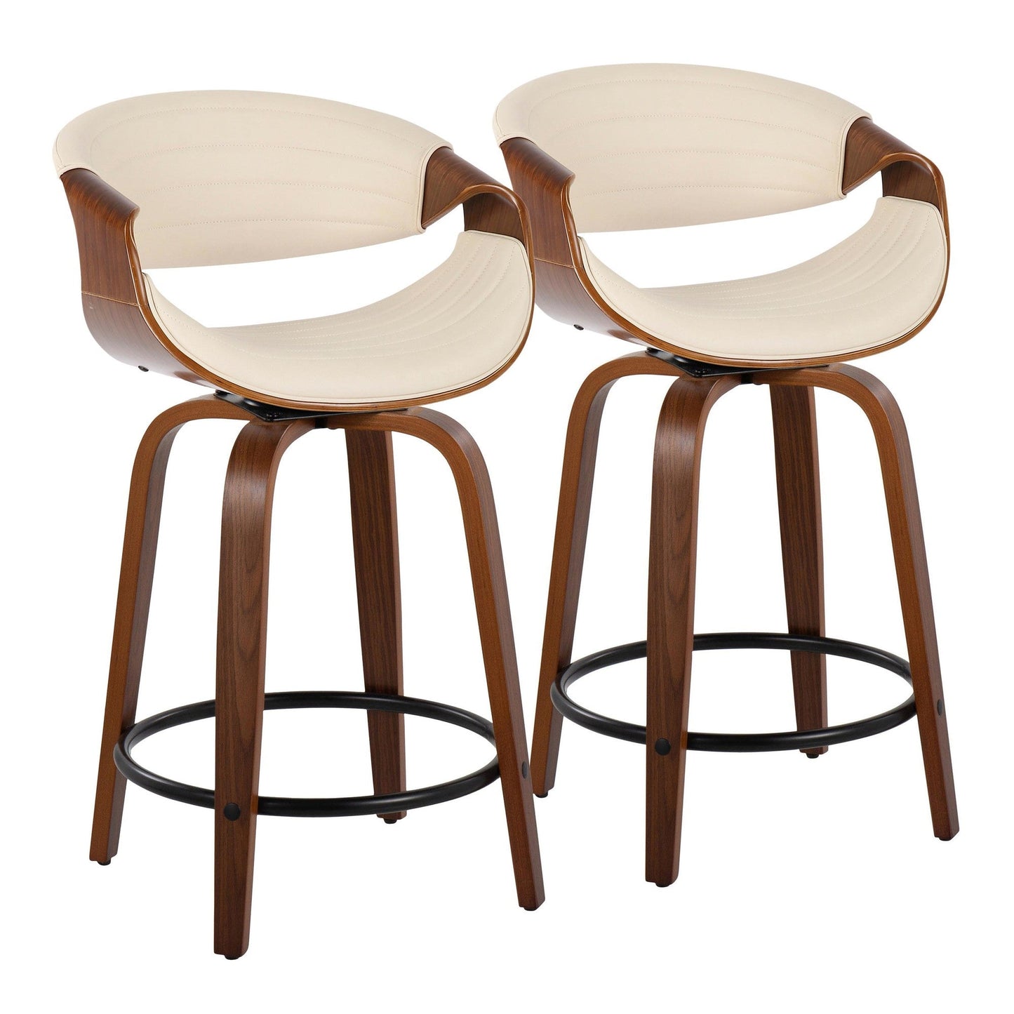 Majestic Office Furniture 24" Fixed-Height Counter Stool - Set of 2