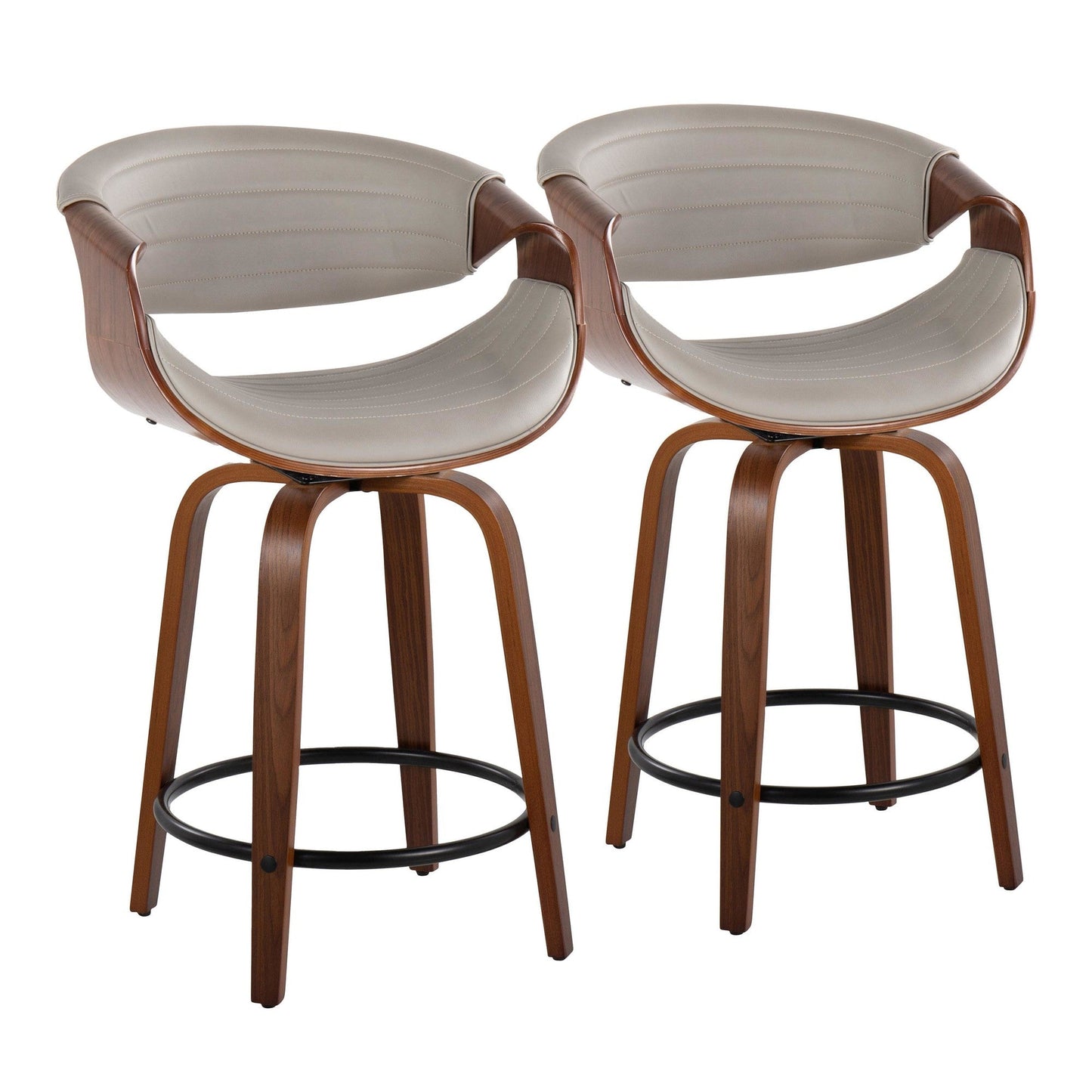Majestic Office Furniture 24" Fixed-Height Counter Stool - Set of 2