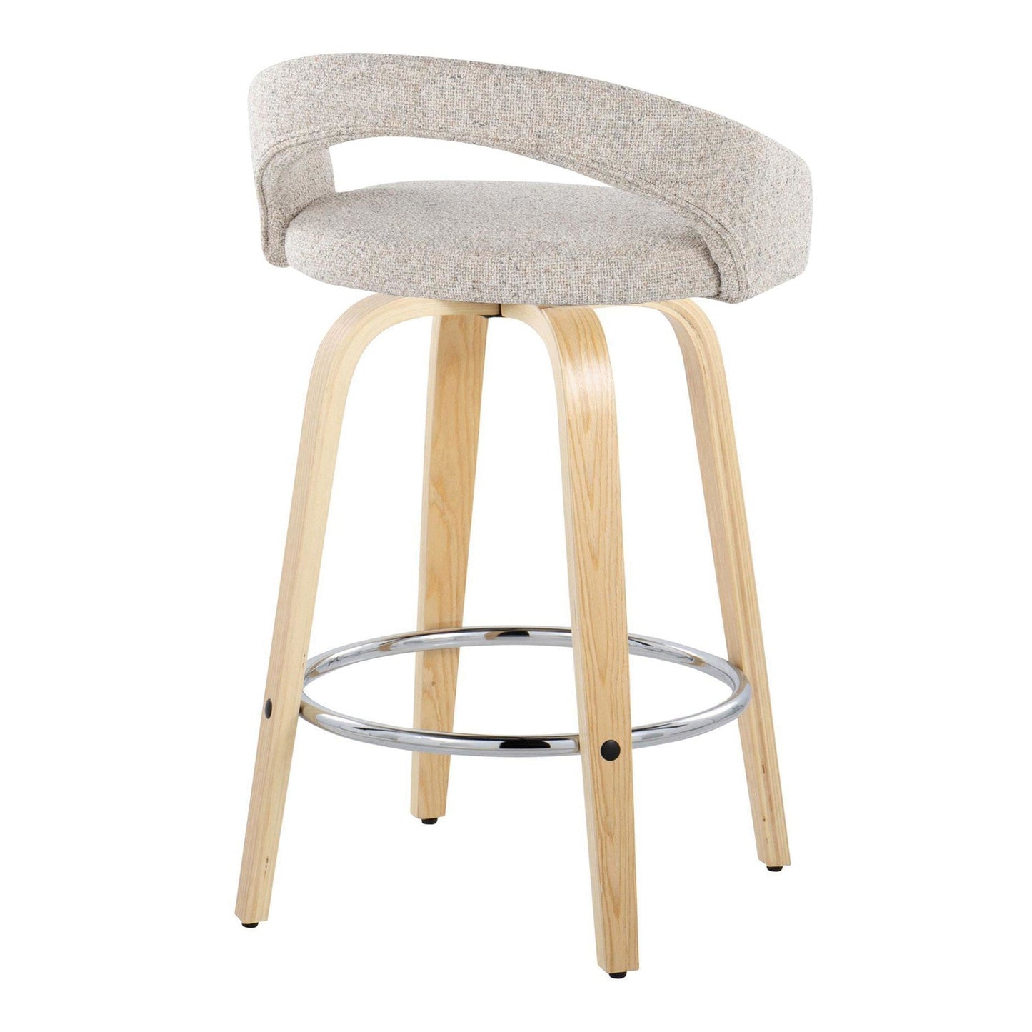 Majestic Office Furniture Upholstered 26" Fixed-Height Counter Stool - Set of 2
