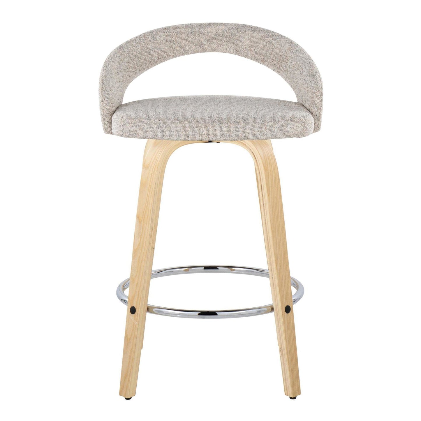 Majestic Office Furniture Upholstered 26" Fixed-Height Counter Stool - Set of 2