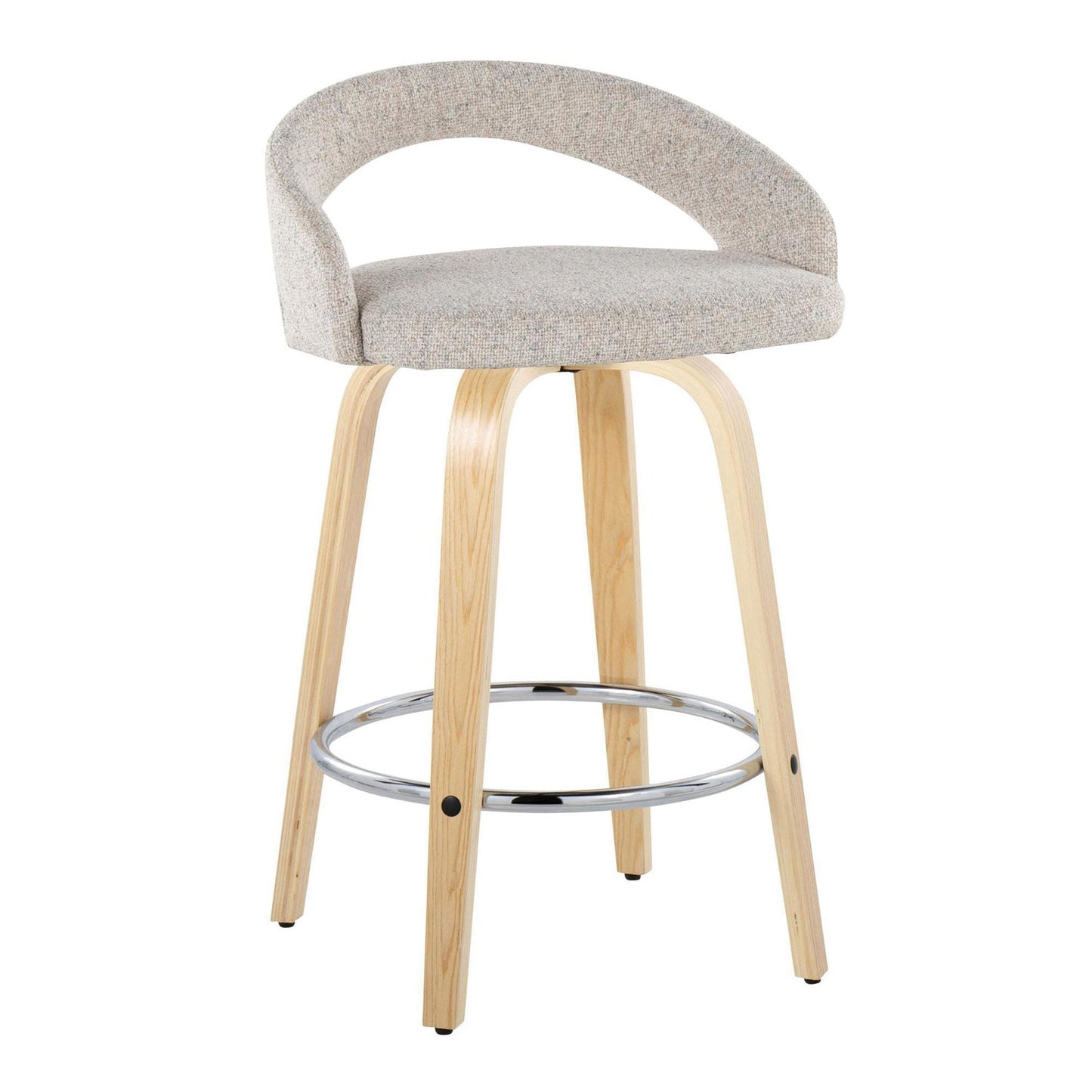 Majestic Office Furniture Upholstered 26" Fixed-Height Counter Stool - Set of 2
