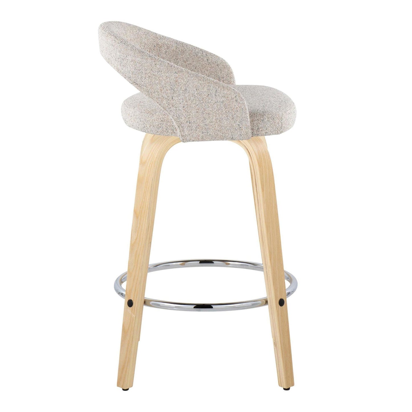 Majestic Office Furniture Upholstered 26" Fixed-Height Counter Stool - Set of 2