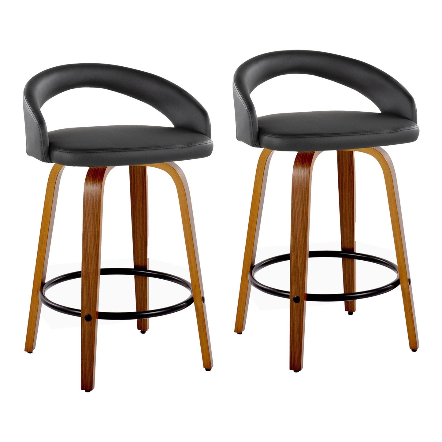 Majestic Office Furniture Upholstered 26" Fixed-Height Counter Stool - Set of 2