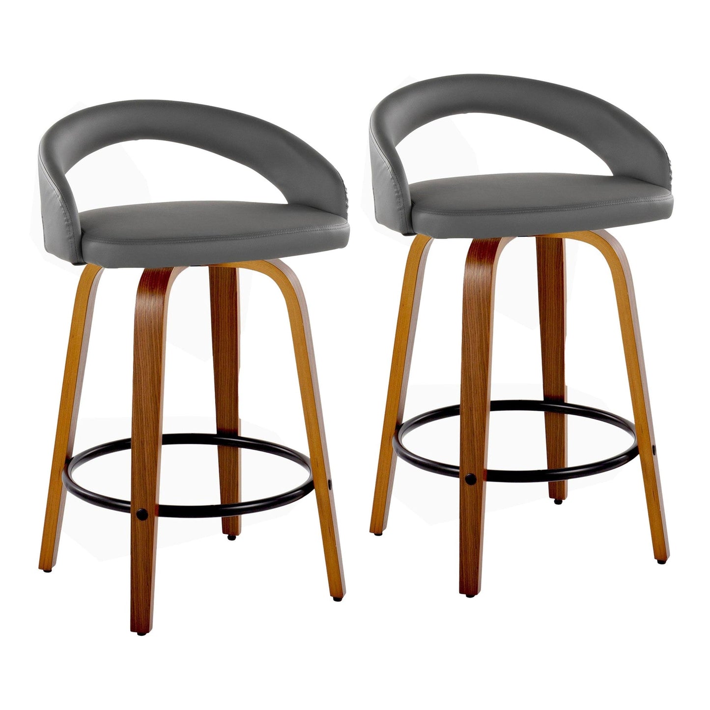 Majestic Office Furniture Upholstered 26" Fixed-Height Counter Stool - Set of 2