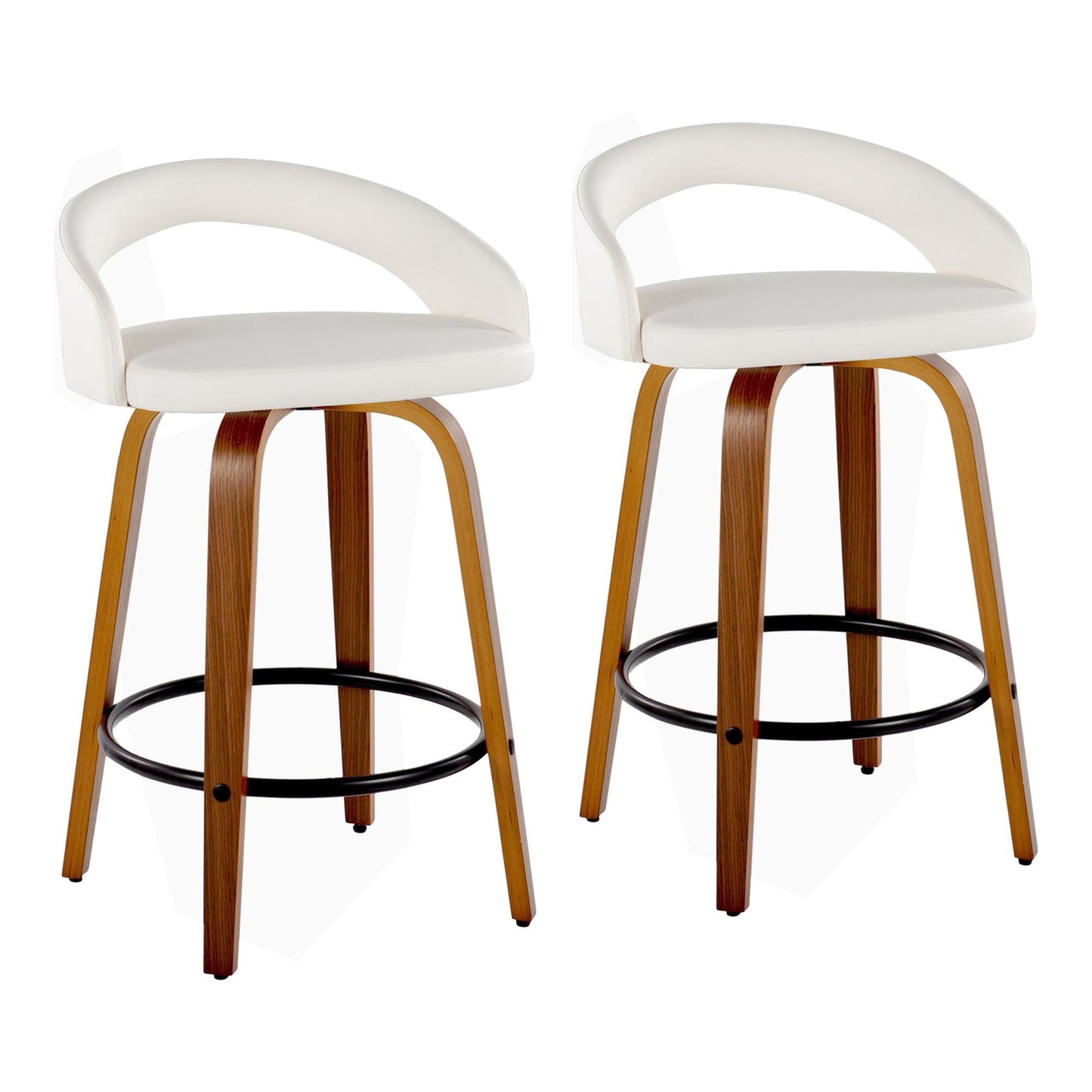 Majestic Office Furniture Upholstered 26" Fixed-Height Counter Stool - Set of 2