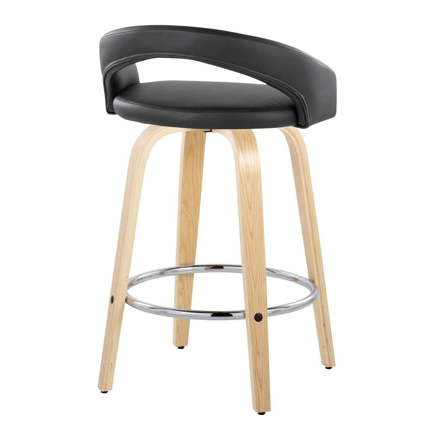 Majestic Office Furniture Upholstered 26" Fixed-Height Counter Stool - Set of 2
