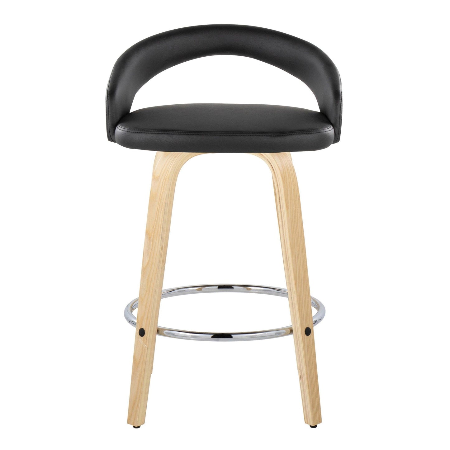 Majestic Office Furniture Upholstered 26" Fixed-Height Counter Stool - Set of 2