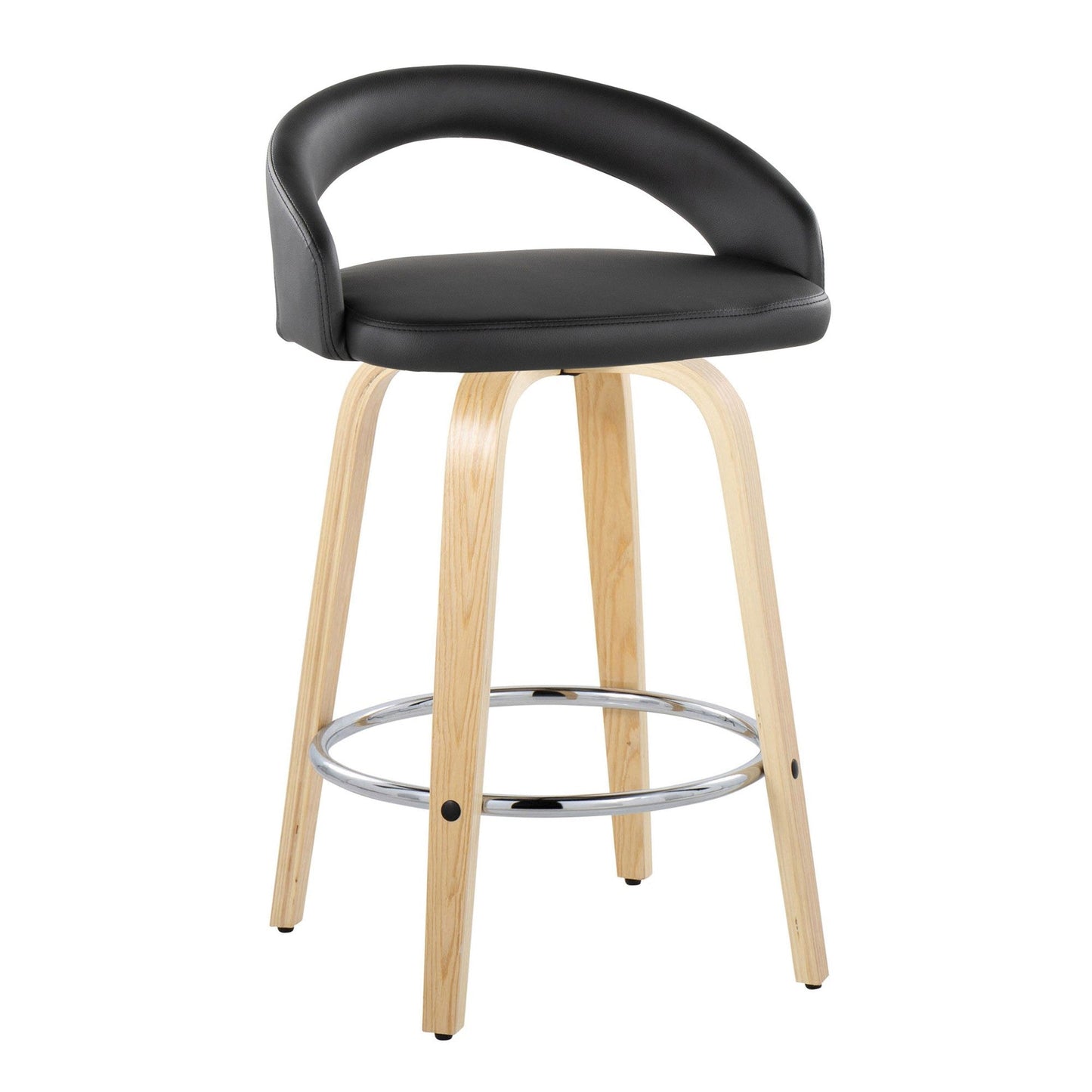 Majestic Office Furniture Upholstered 26" Fixed-Height Counter Stool - Set of 2