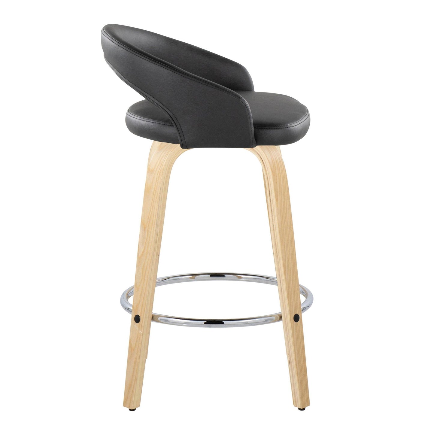 Majestic Office Furniture Upholstered 26" Fixed-Height Counter Stool - Set of 2
