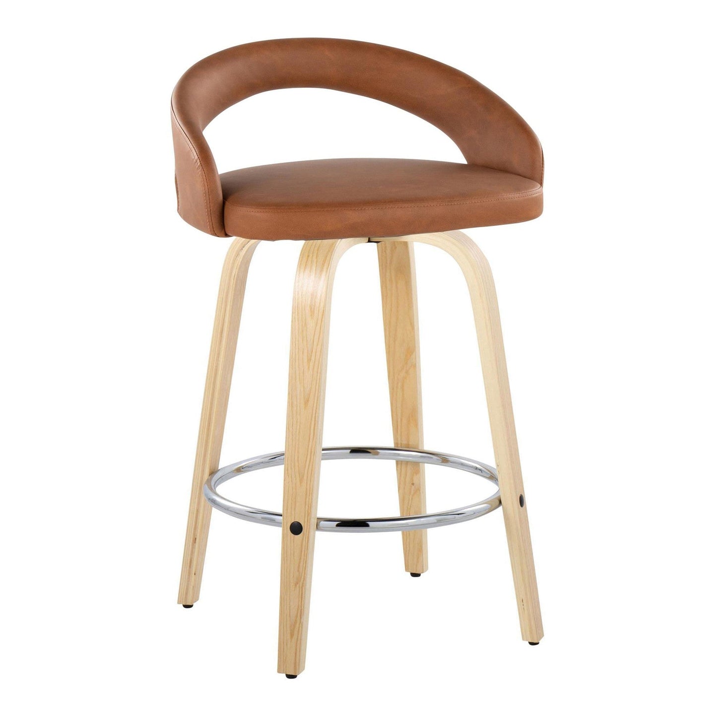 Majestic Office Furniture Upholstered 26" Fixed-Height Counter Stool - Set of 2