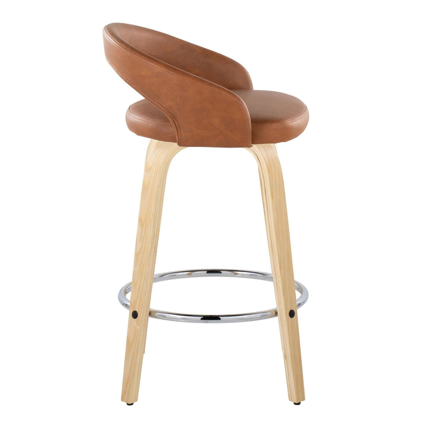 Majestic Office Furniture Upholstered 26" Fixed-Height Counter Stool - Set of 2