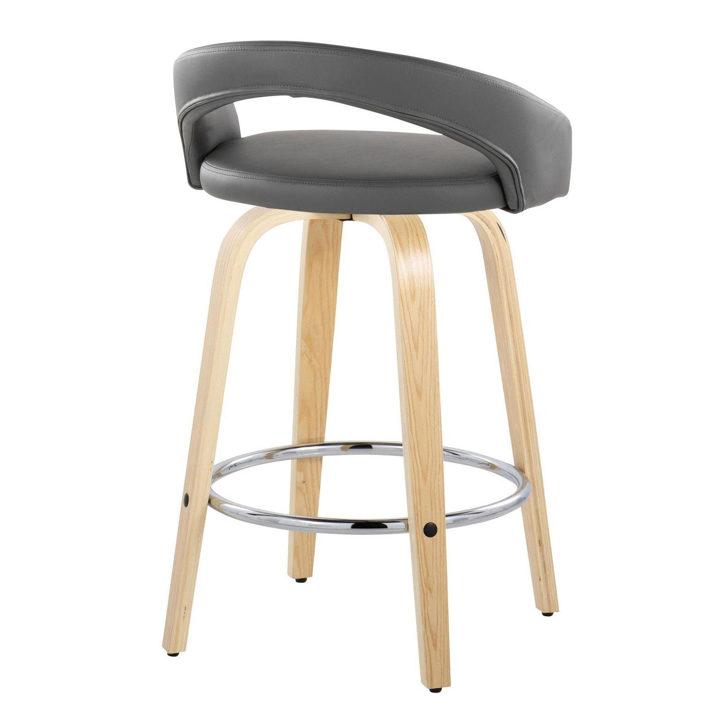 Majestic Office Furniture Upholstered 26" Fixed-Height Counter Stool - Set of 2