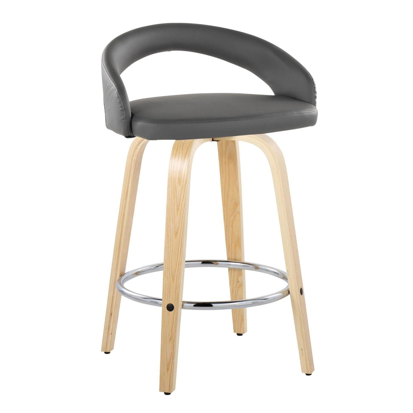 Majestic Office Furniture Upholstered 26" Fixed-Height Counter Stool - Set of 2