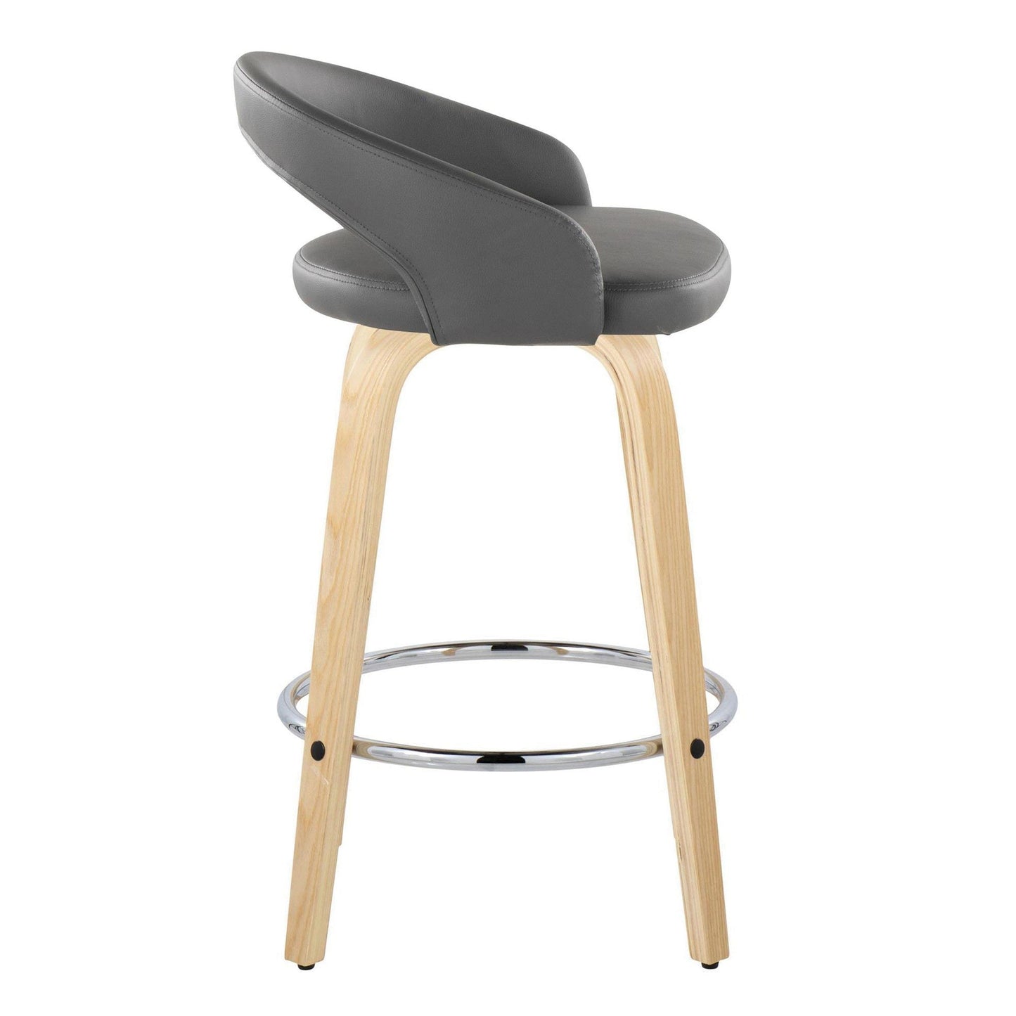 Majestic Office Furniture Upholstered 26" Fixed-Height Counter Stool - Set of 2