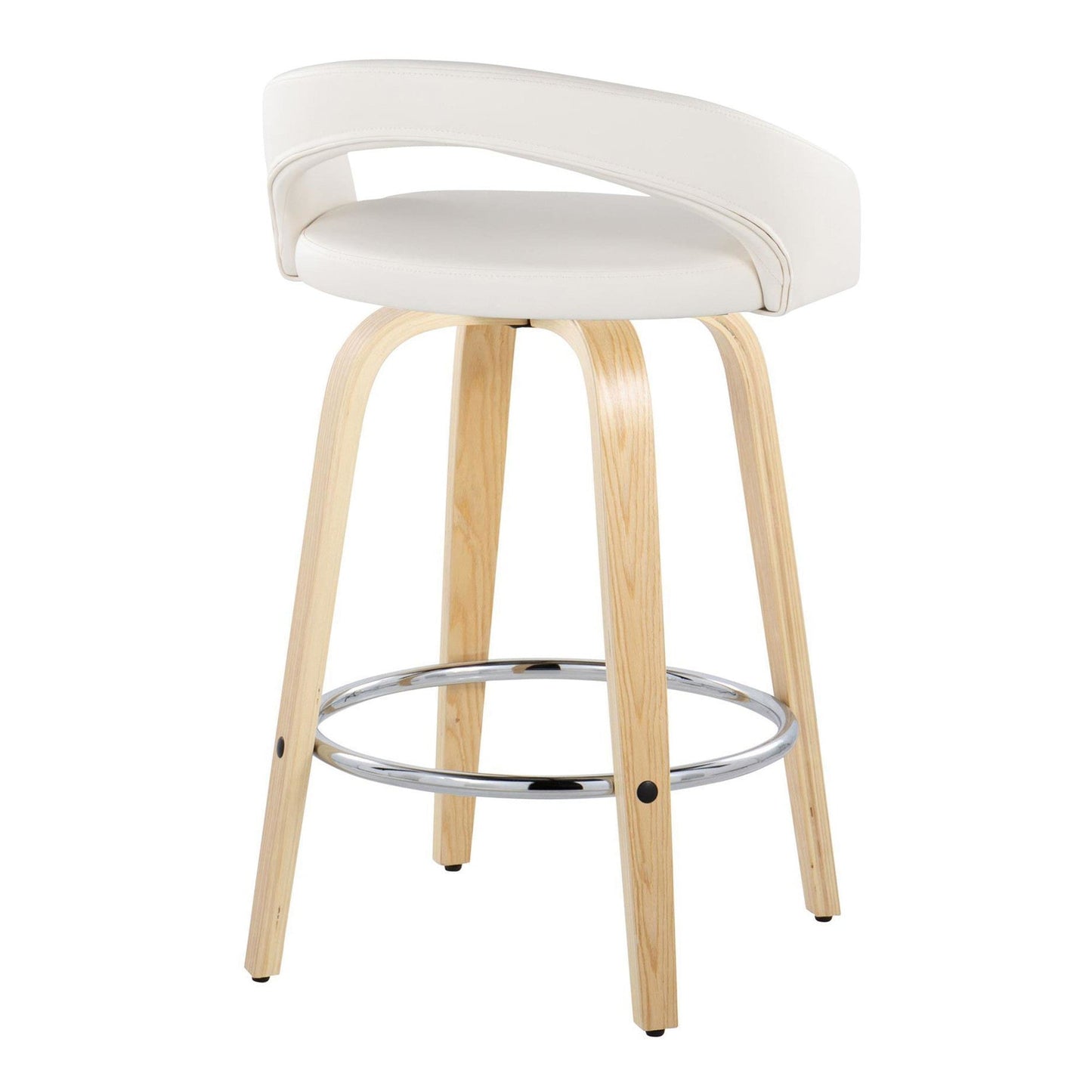 Majestic Office Furniture Upholstered 26" Fixed-Height Counter Stool - Set of 2