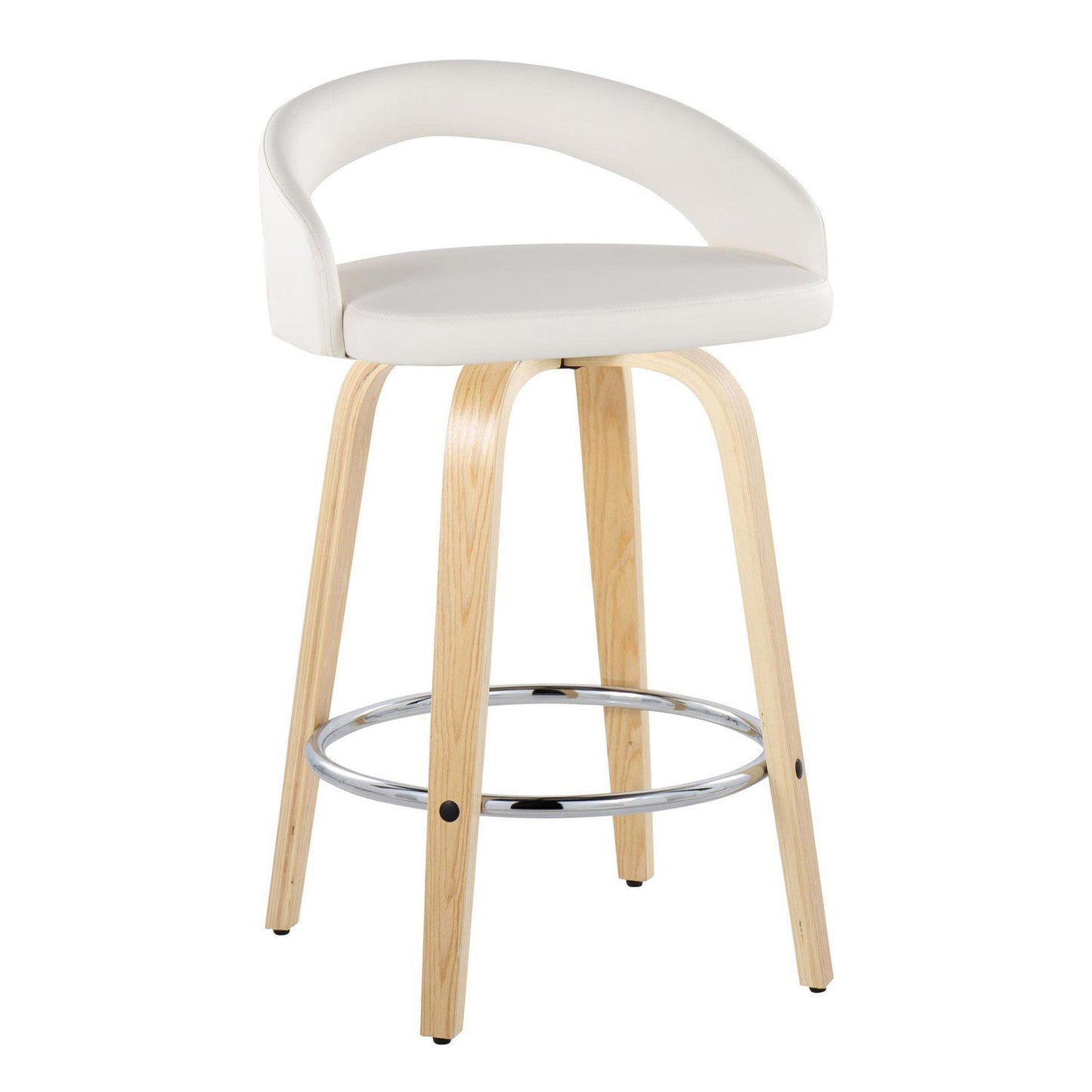 Majestic Office Furniture Upholstered 26" Fixed-Height Counter Stool - Set of 2