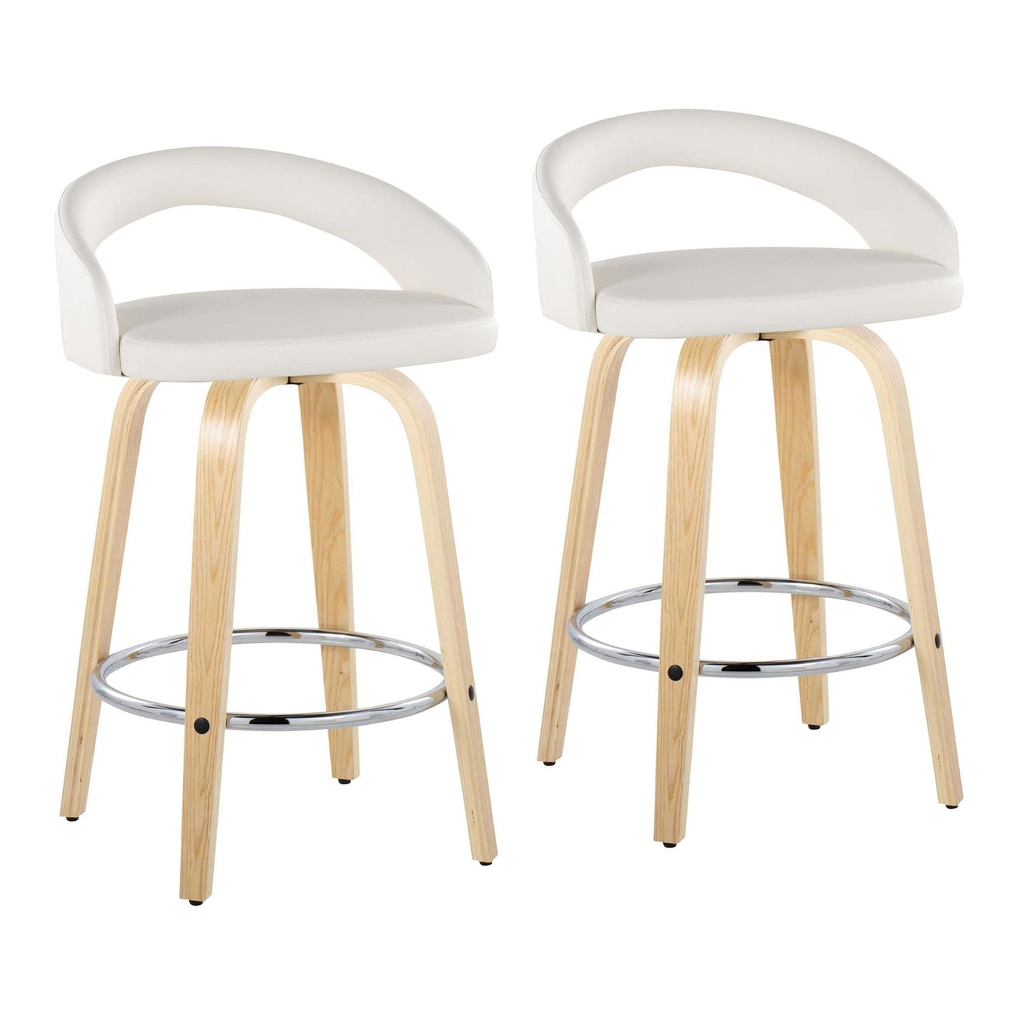 Majestic Office Furniture Upholstered 26" Fixed-Height Counter Stool - Set of 2