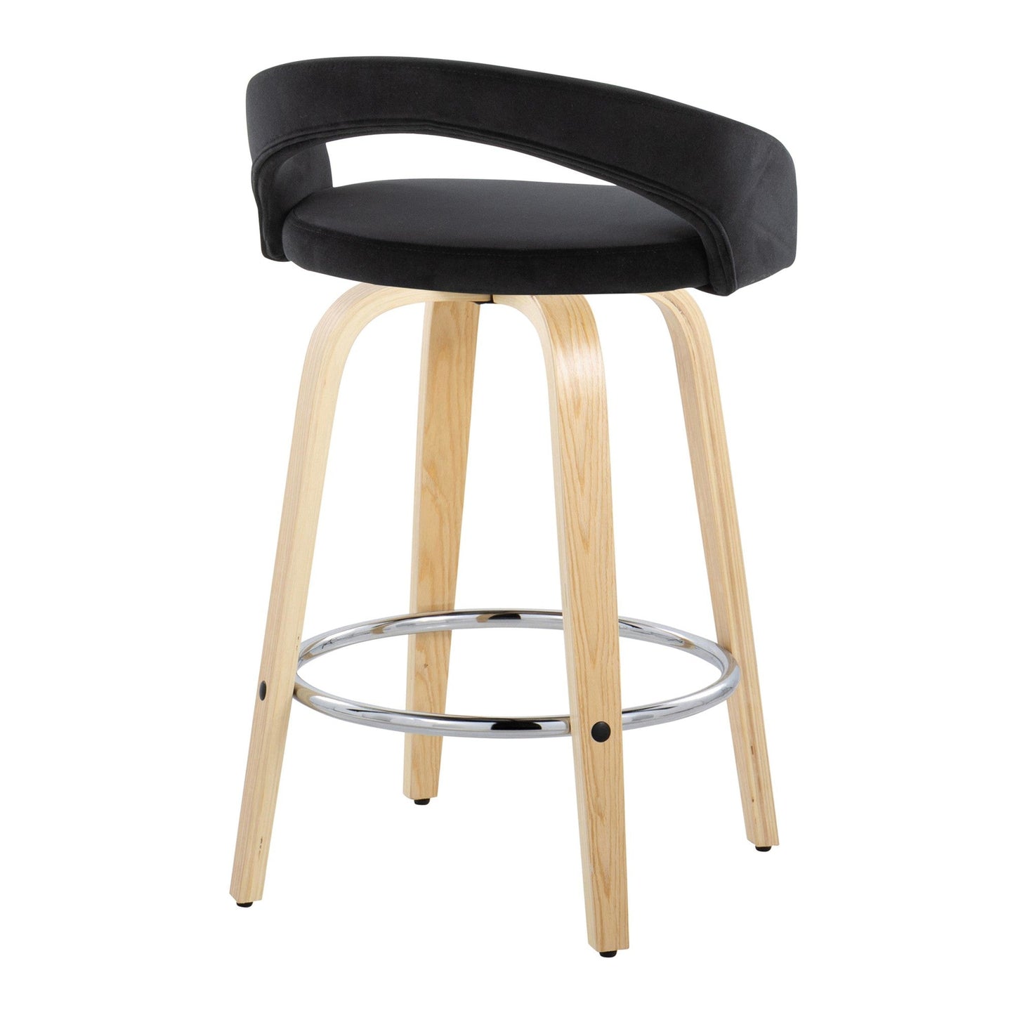 Majestic Office Furniture Upholstered 26" Fixed-Height Counter Stool - Set of 2