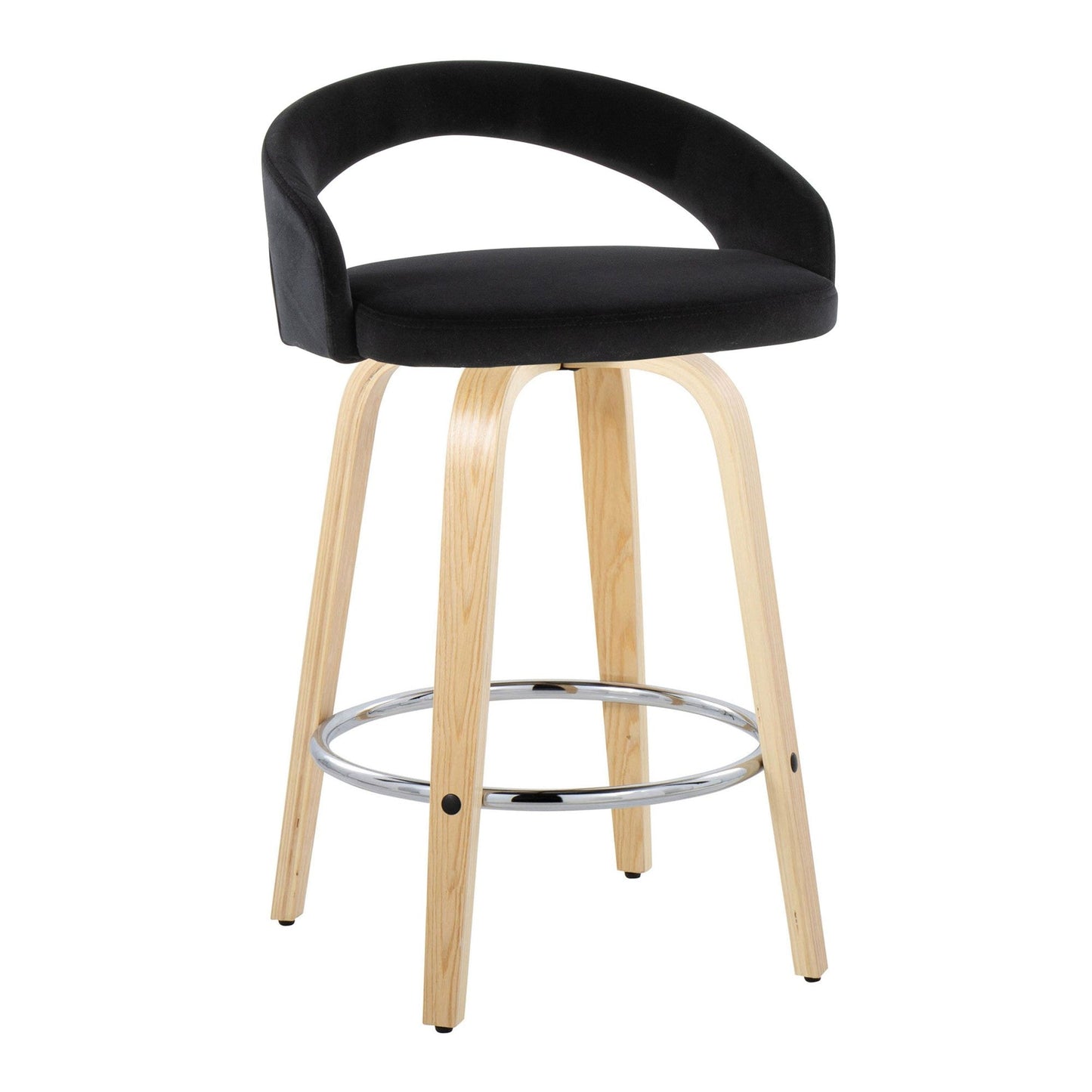 Majestic Office Furniture Upholstered 26" Fixed-Height Counter Stool - Set of 2