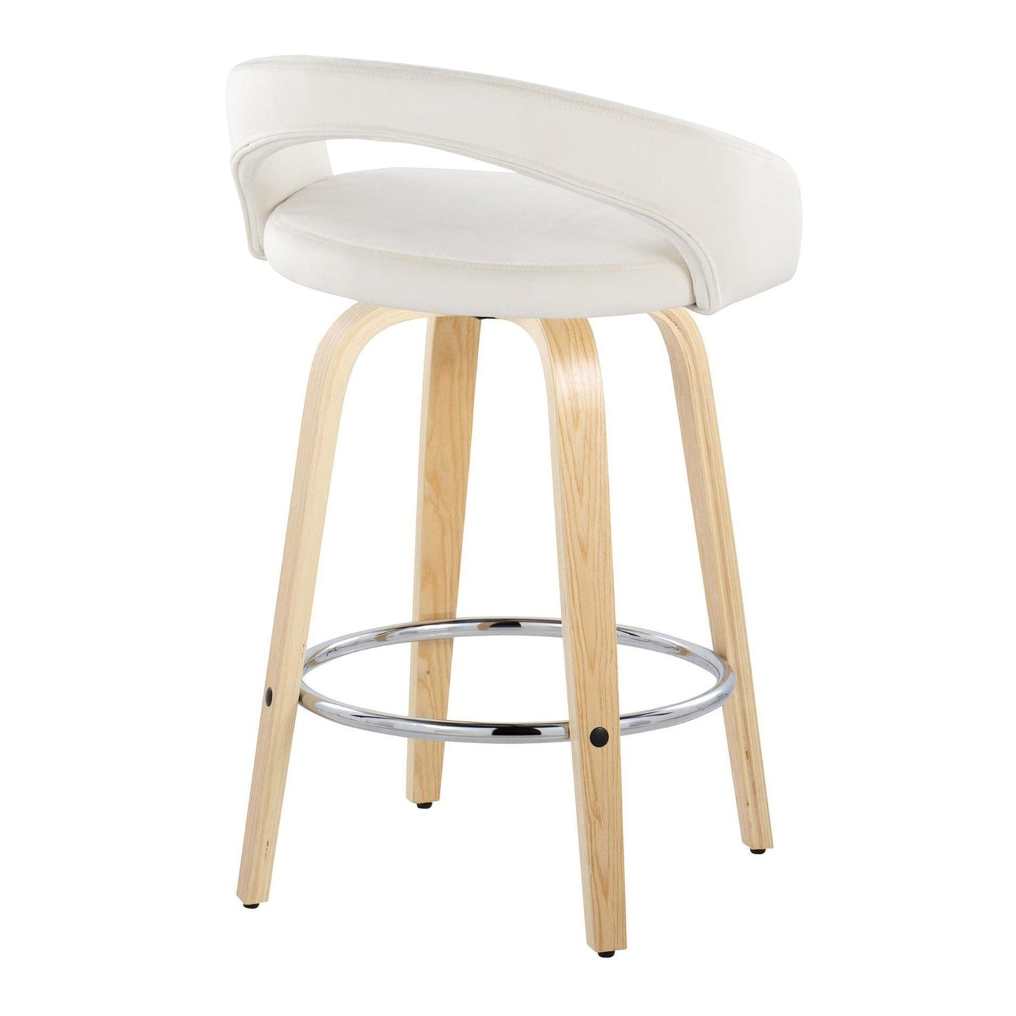 Majestic Office Furniture Upholstered 26" Fixed-Height Counter Stool - Set of 2