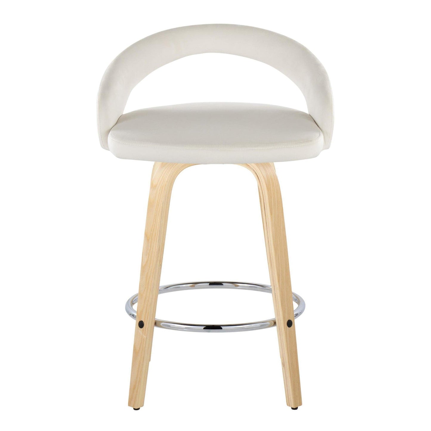 Majestic Office Furniture Upholstered 26" Fixed-Height Counter Stool - Set of 2