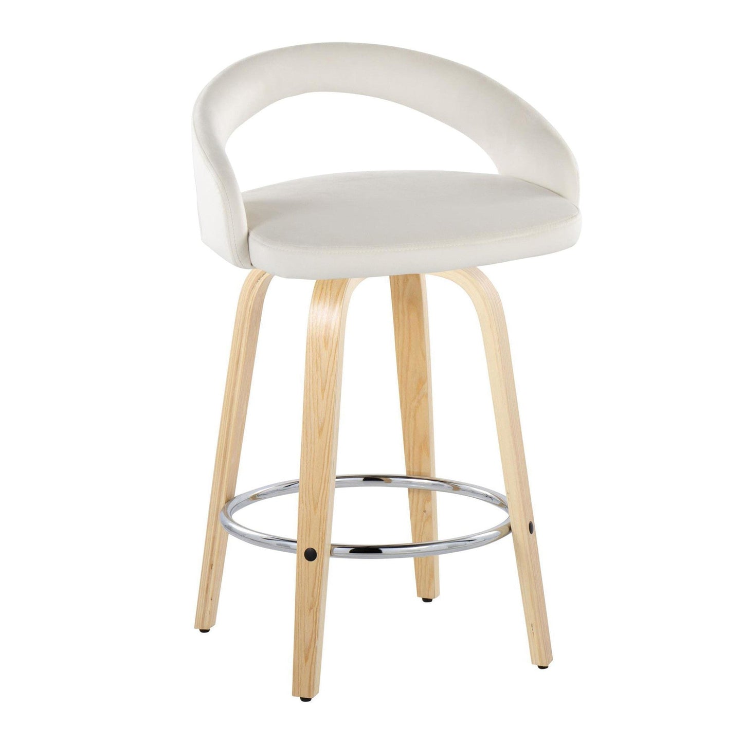 Majestic Office Furniture Upholstered 26" Fixed-Height Counter Stool - Set of 2