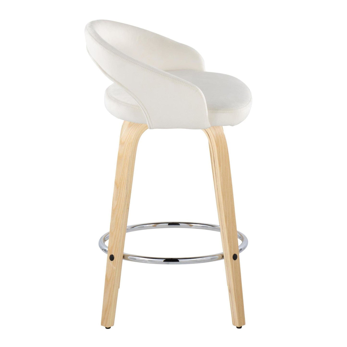 Majestic Office Furniture Upholstered 26" Fixed-Height Counter Stool - Set of 2