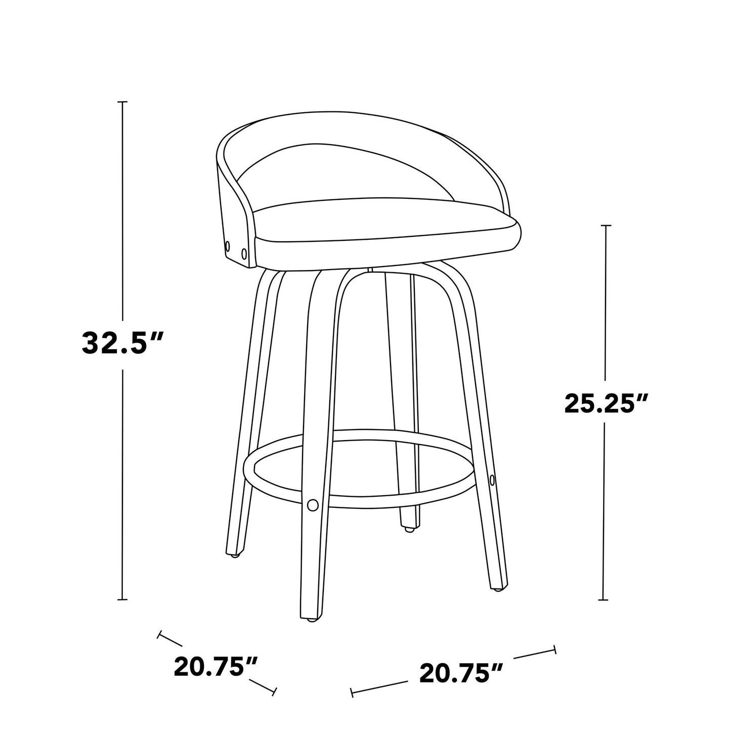 Majestic Office Furniture Upholstered 26" Fixed-Height Counter Stool - Set of 2
