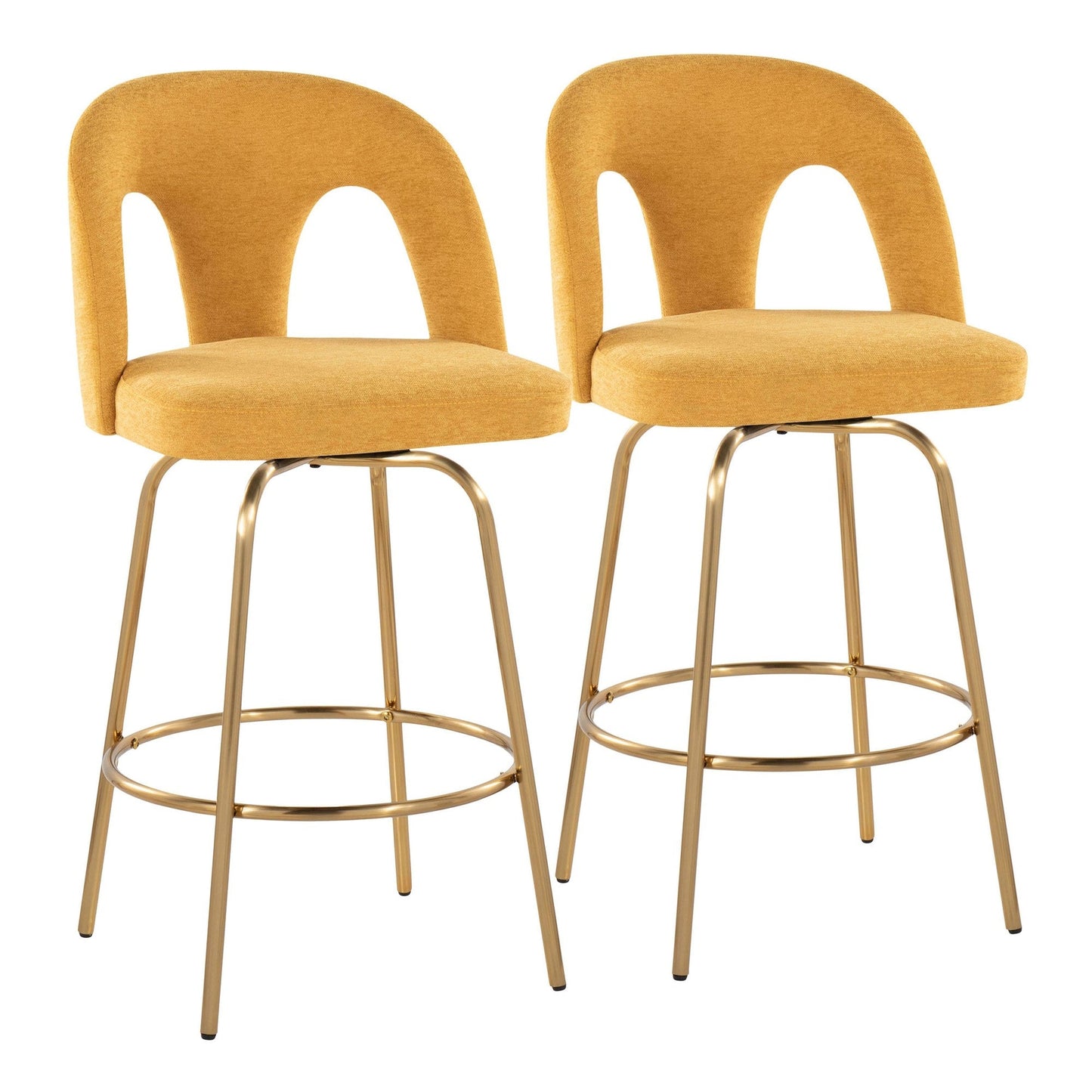 Majestic Office Furniture Upholstered 26" Fixed-Height Counter Stool - Set of 2