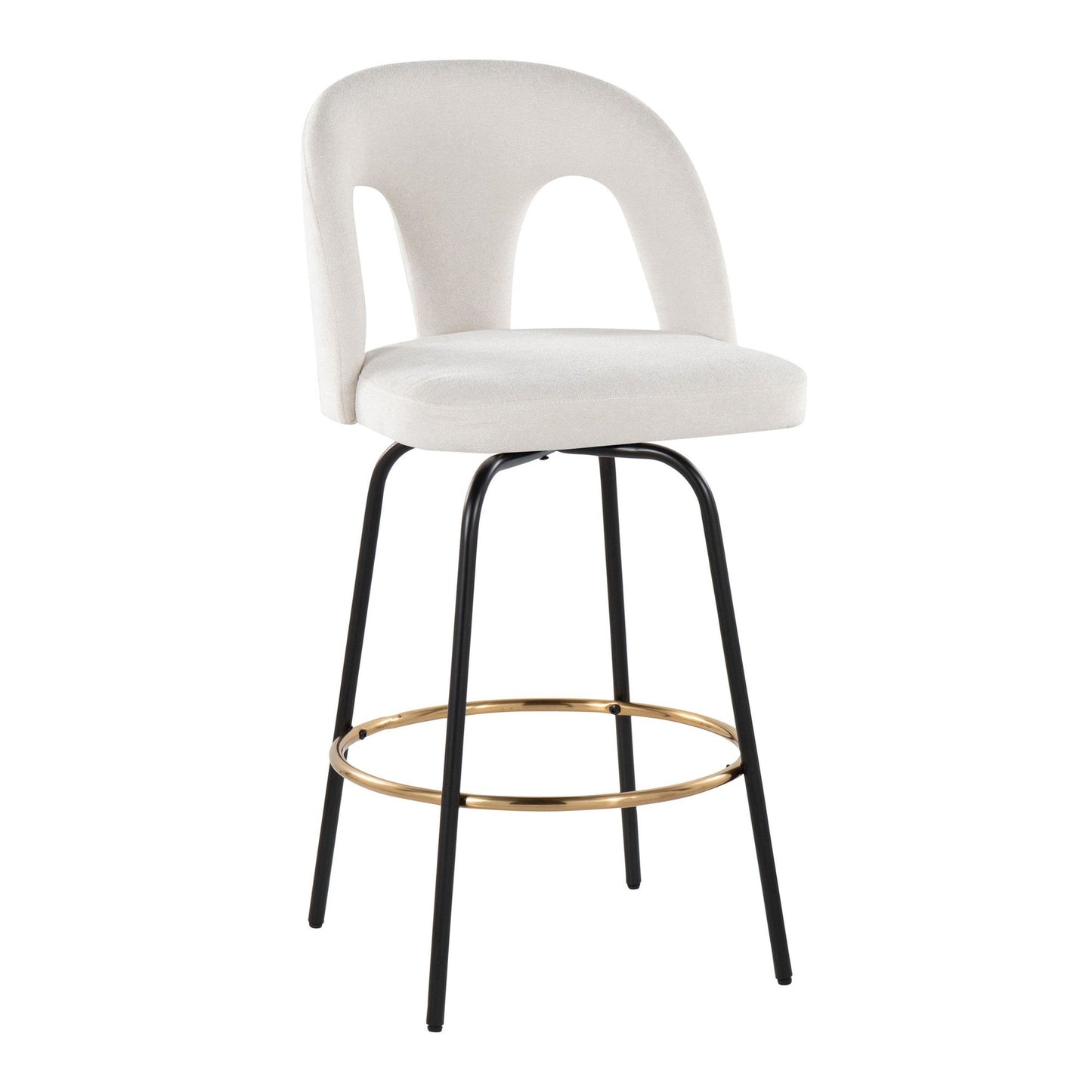 Majestic Office Furniture Upholstered 26" Fixed-Height Counter Stool - Set of 2