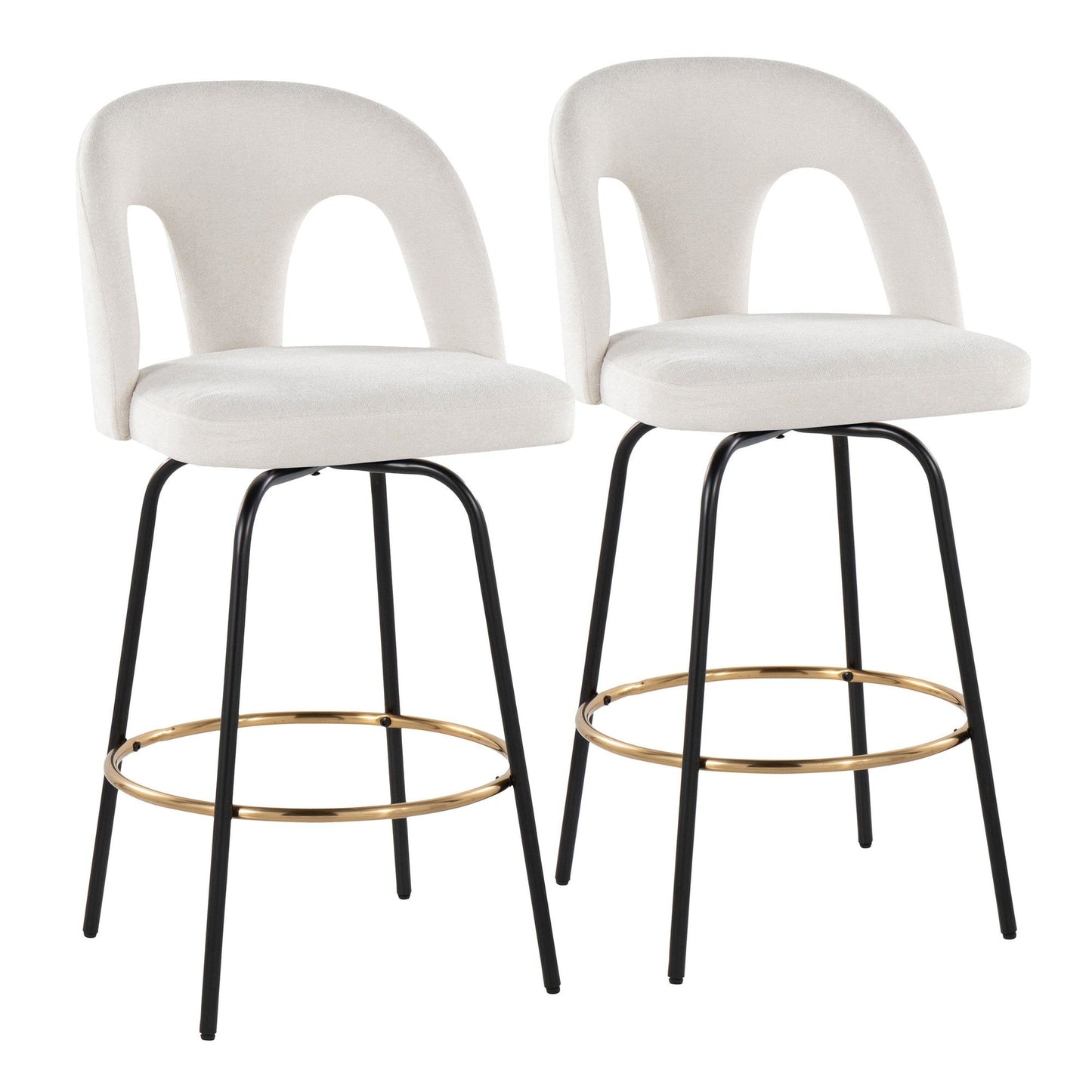 Majestic Office Furniture Upholstered 26" Fixed-Height Counter Stool - Set of 2