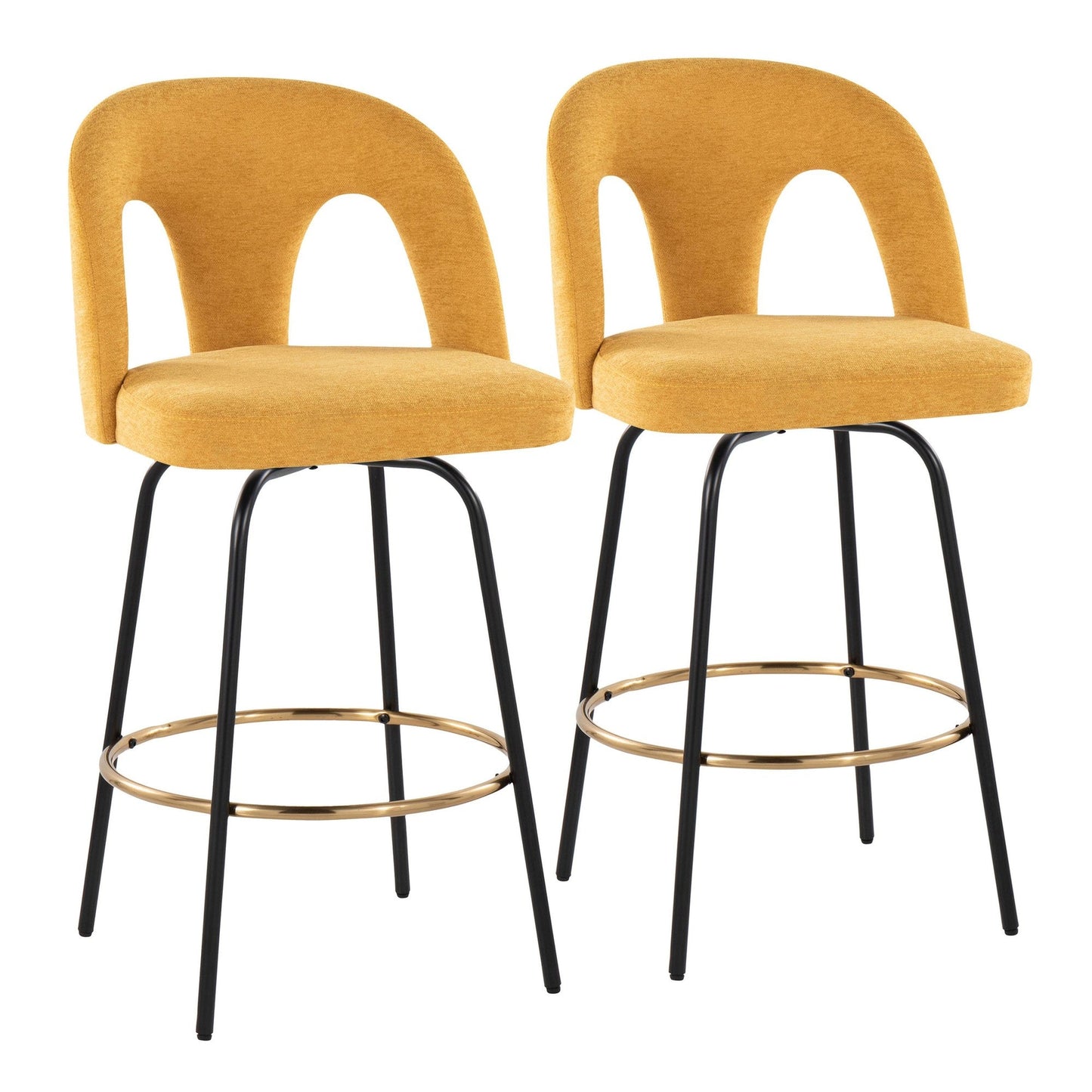 Majestic Office Furniture Upholstered 26" Fixed-Height Counter Stool - Set of 2