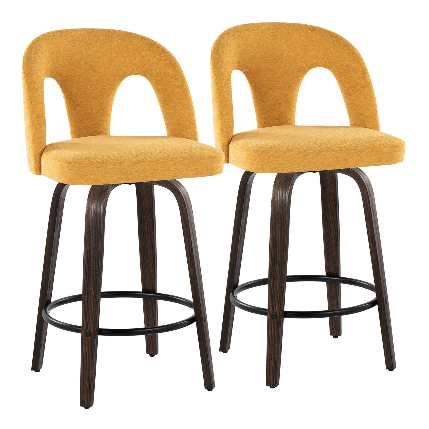 Majestic Office Furniture Upholstered 26" Fixed-Height Counter Stool - Set of 2