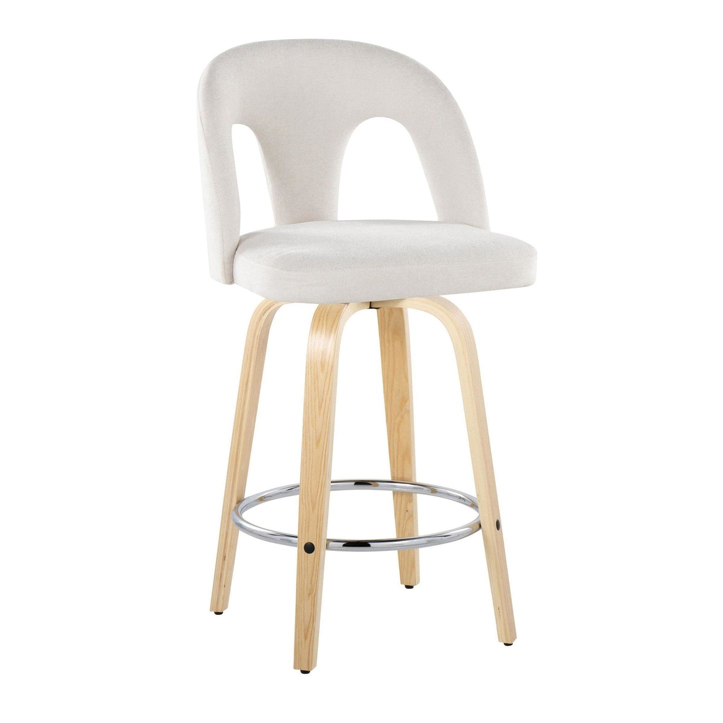 Majestic Office Furniture Upholstered 26" Fixed-Height Counter Stool - Set of 2