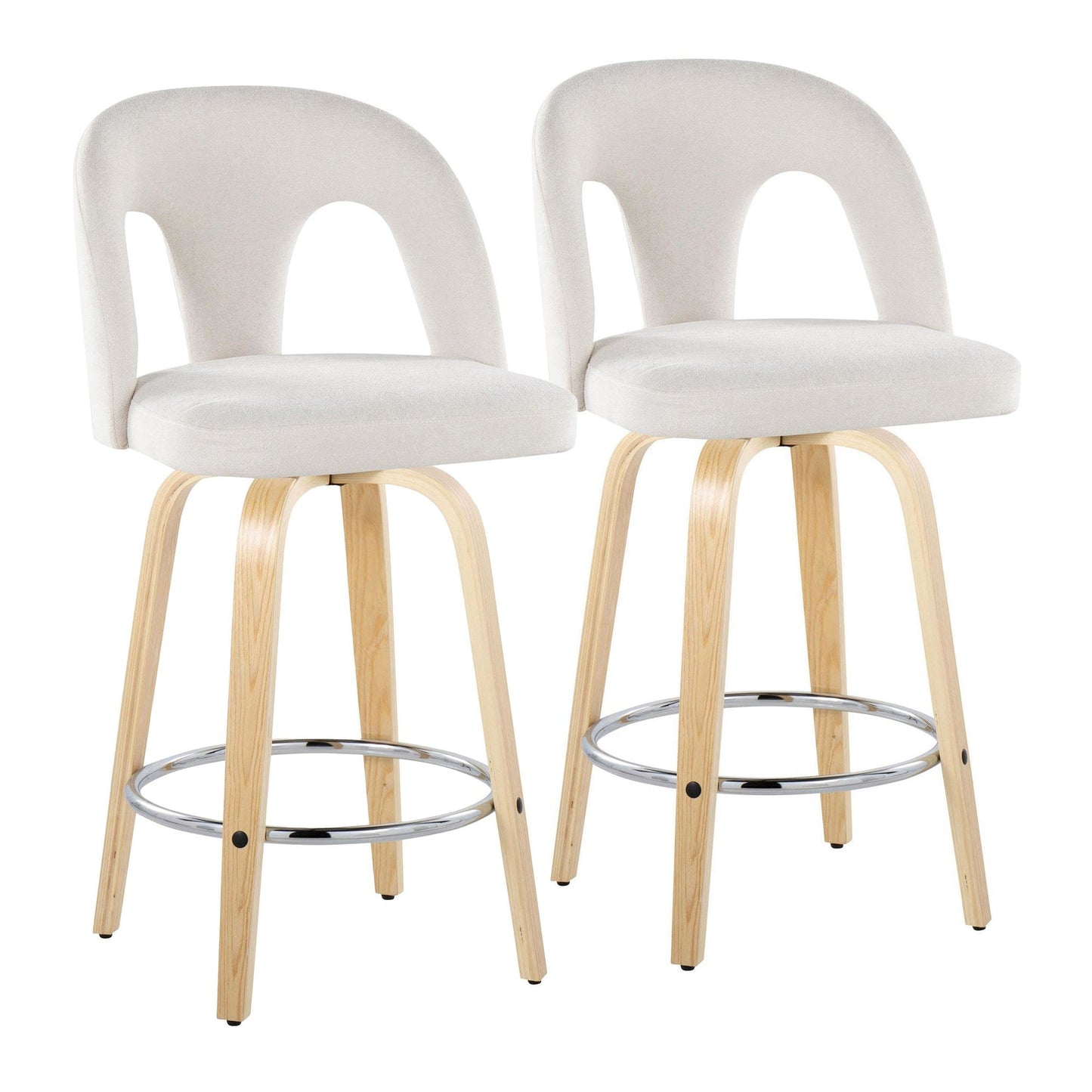 Majestic Office Furniture Upholstered 26" Fixed-Height Counter Stool - Set of 2