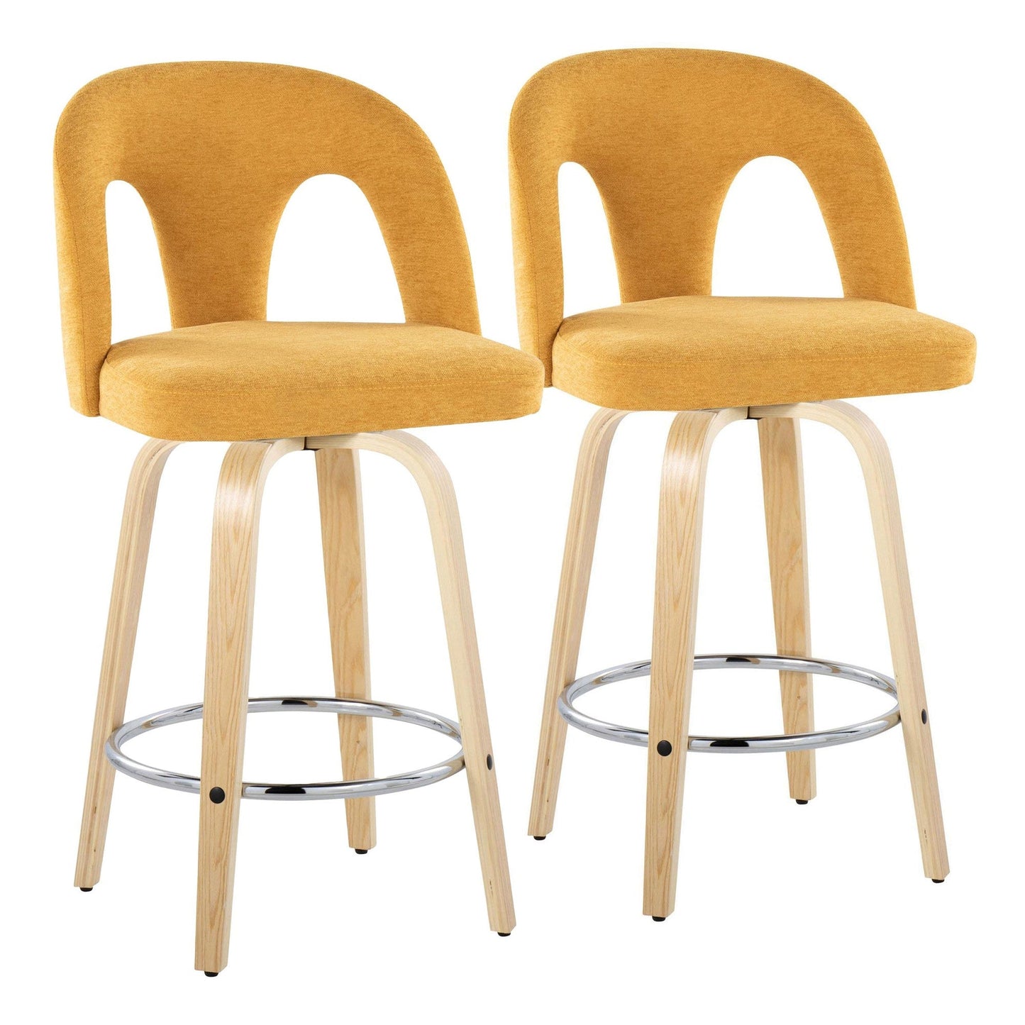 Majestic Office Furniture Upholstered 26" Fixed-Height Counter Stool - Set of 2