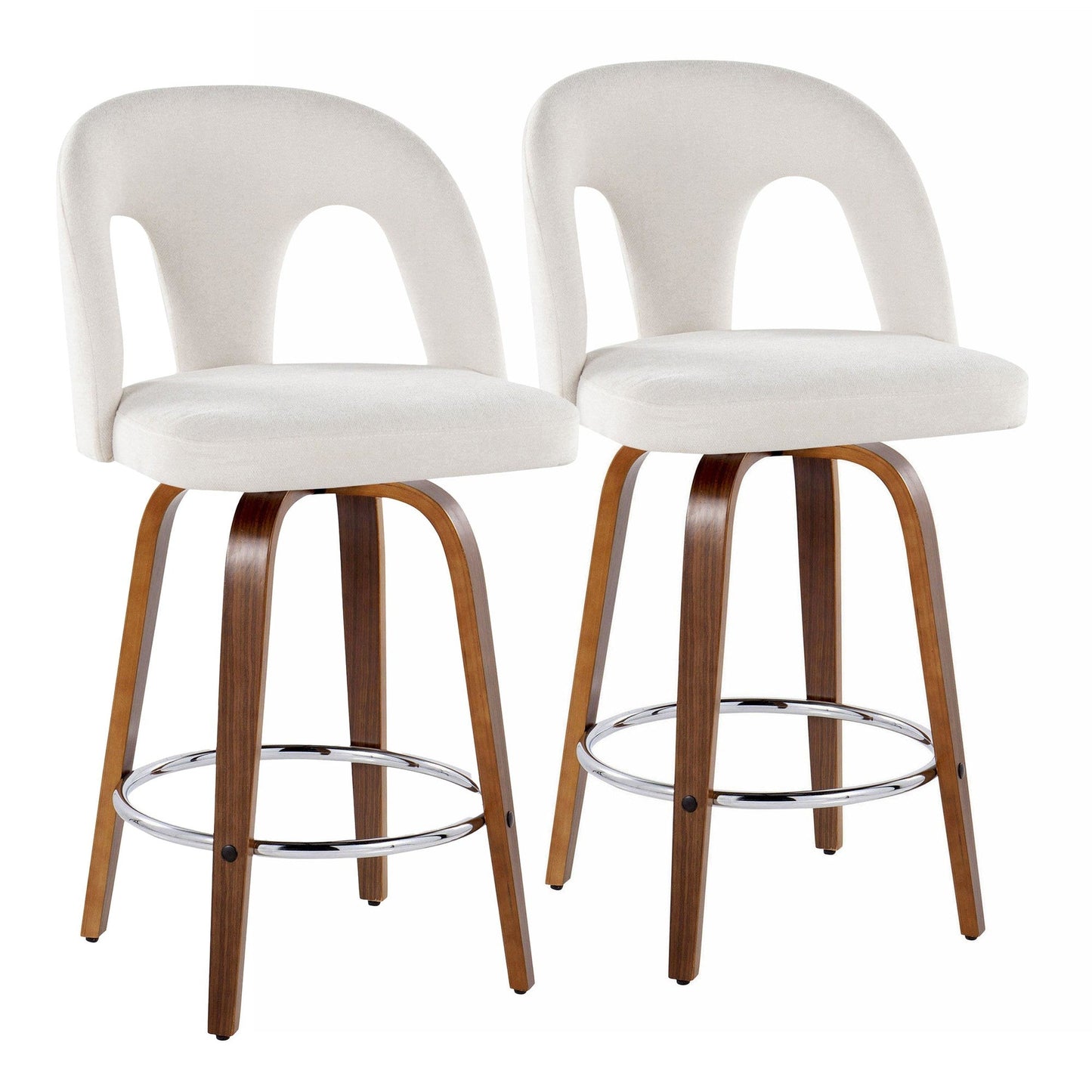 Majestic Office Furniture Upholstered 26" Fixed-Height Counter Stool - Set of 2