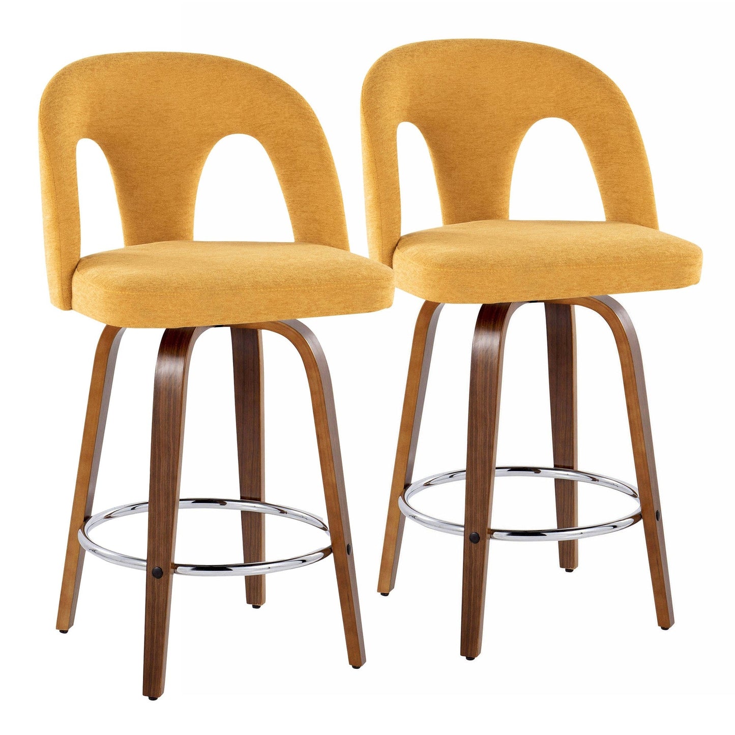 Majestic Office Furniture Upholstered 26" Fixed-Height Counter Stool - Set of 2