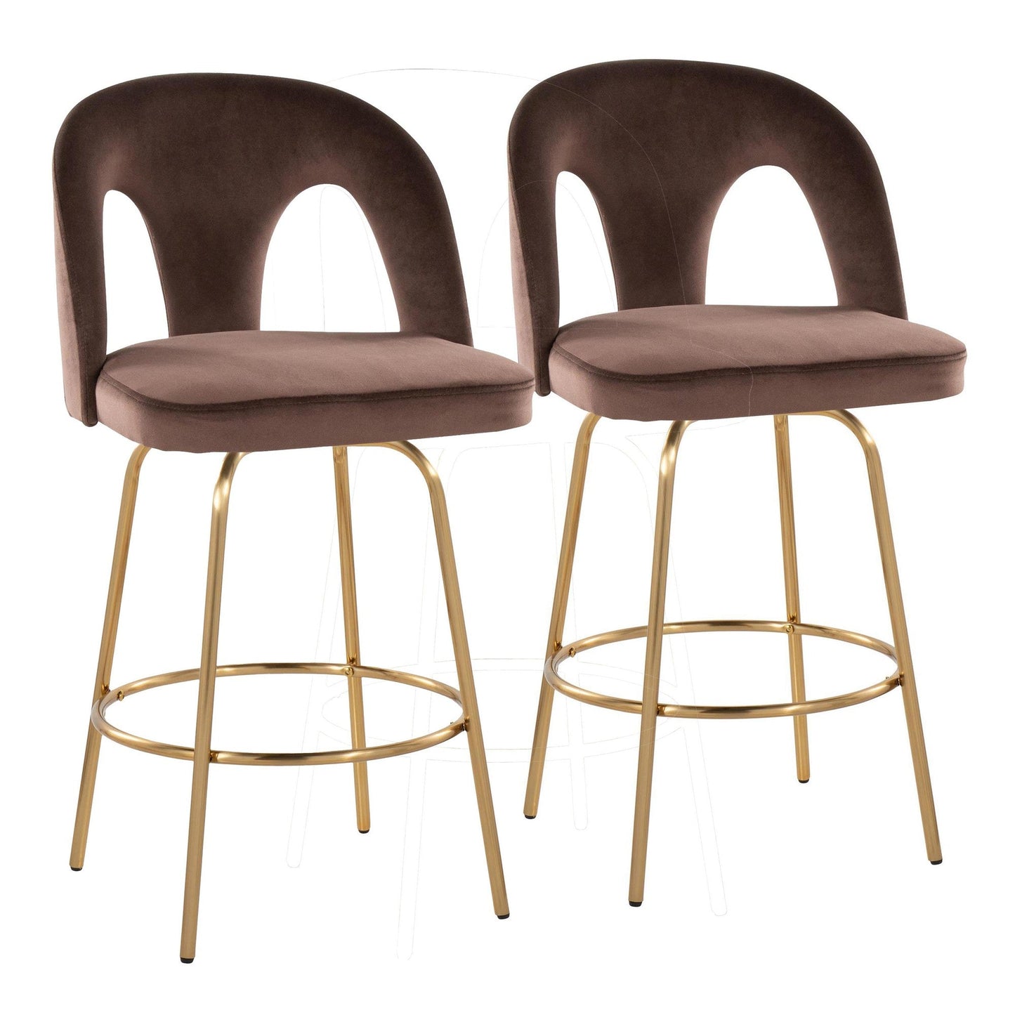 Majestic Office Furniture Upholstered 26" Fixed-Height Counter Stool - Set of 2