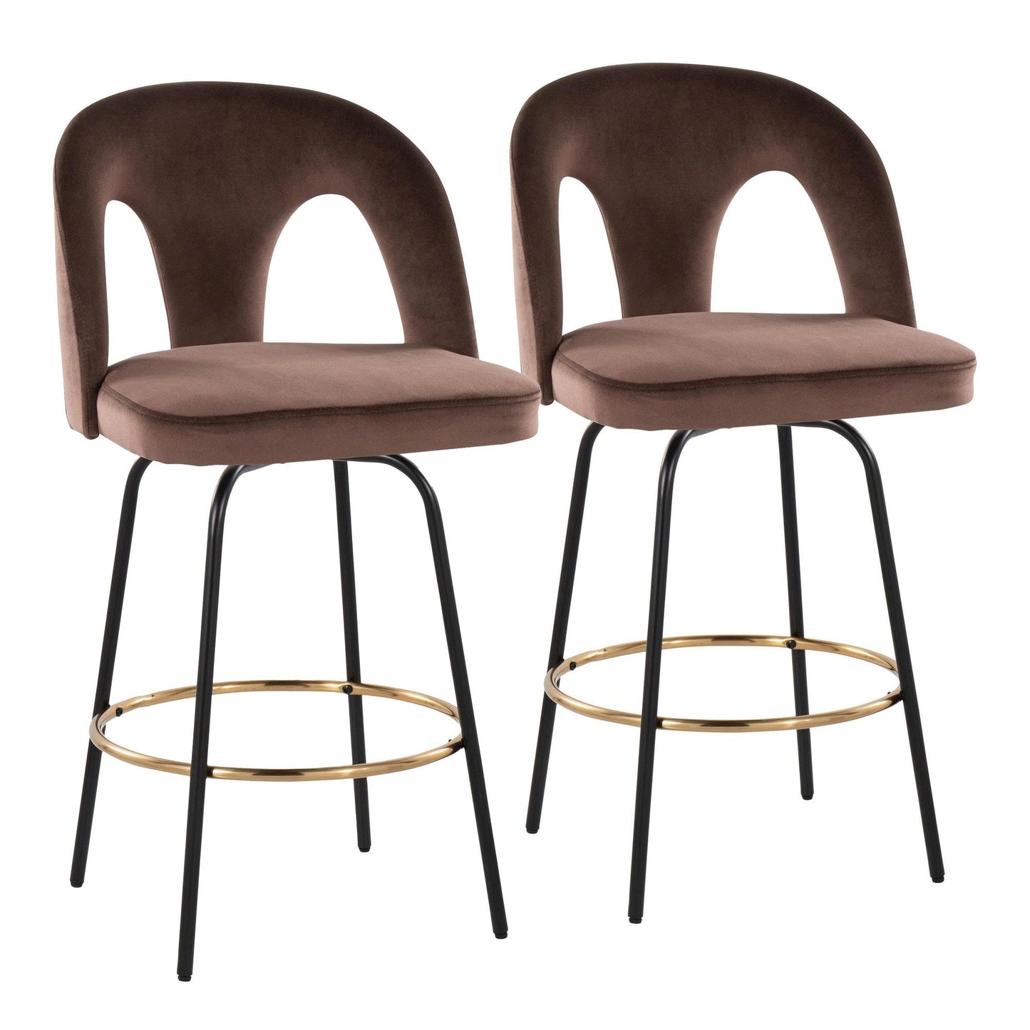 Majestic Office Furniture Upholstered 26" Fixed-Height Counter Stool - Set of 2